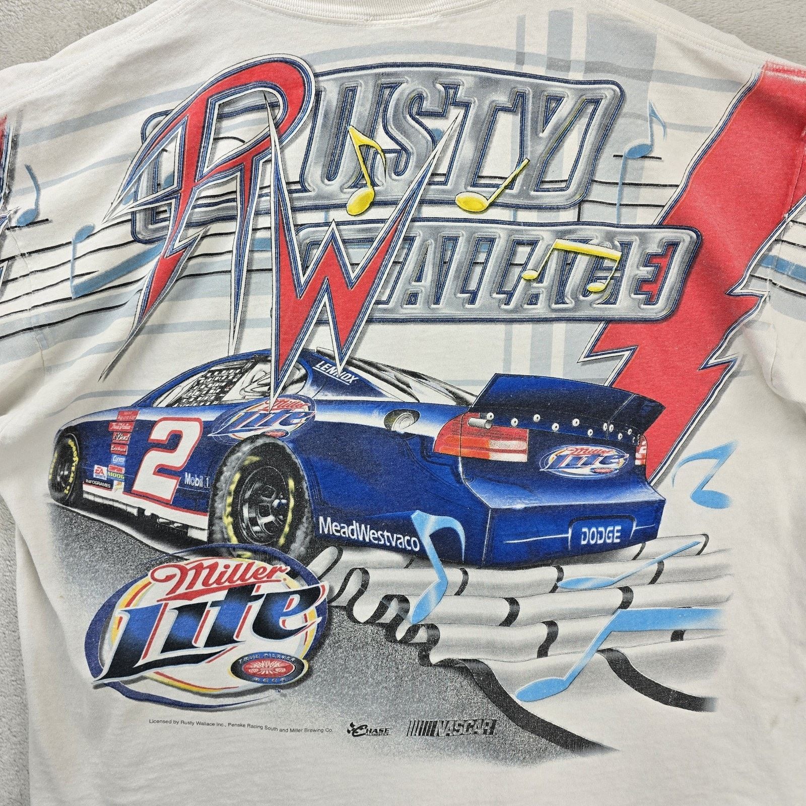 Chase Authentics Vintage Nascar Rusty Wallace Rockin In The USA Shirt Xl AOP Size US XL / EU 56 / 4 - 11 Thumbnail