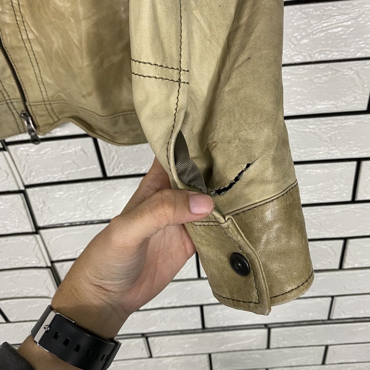 Japanese Brand 📌Vintage Cafe Racer Leather Jacket GGPX Issey Miyake Size US M / EU 48-50 / 2 - 18 Thumbnail