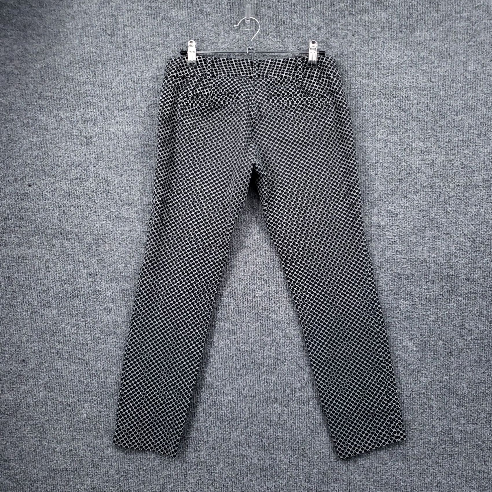 Vintage New York & Company Pants Womens Skinny Crop Black White Size 2 Flat Front Low Rise Size 26" / US 2 / IT 38 - 2 Thumbnail