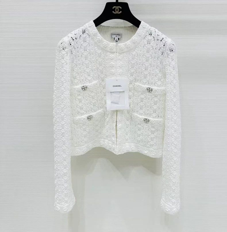 Chanel Chanel 24p three-dimensional camellia braided long-sleeved Size XXS / US 00 / IT 34 - 1 Thumbnail