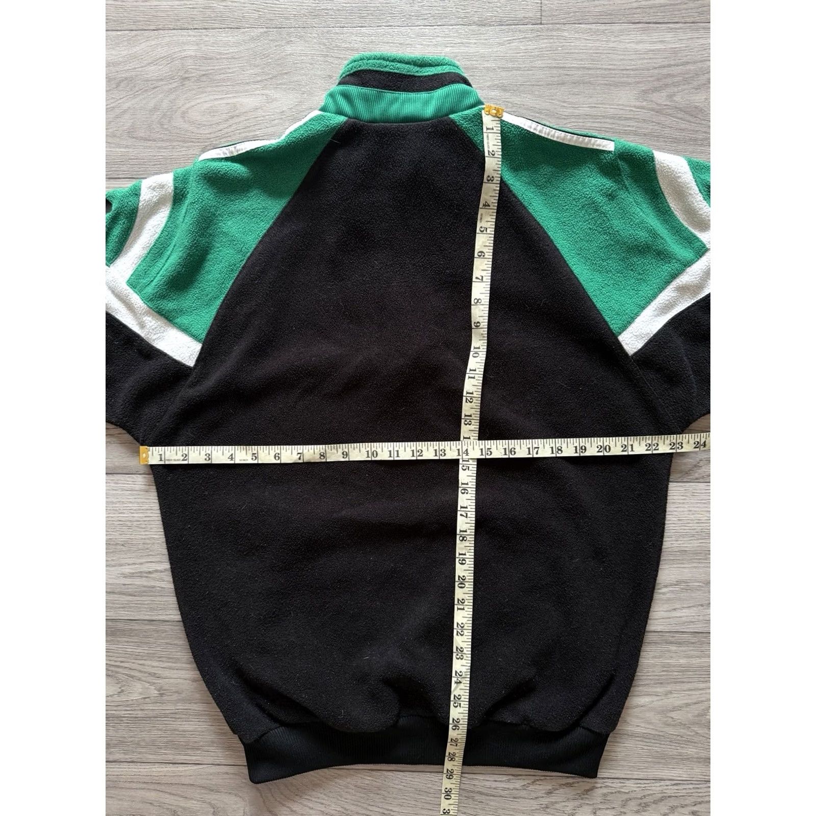 Adidas Adidas Fleece 1/4 Zip Pullover Black/Green White Mens S 1/4 Zip Pullover Sweatshirt 1990s Vintage Clothing Size US S / EU 44-46 / 1 - 3 Thumbnail