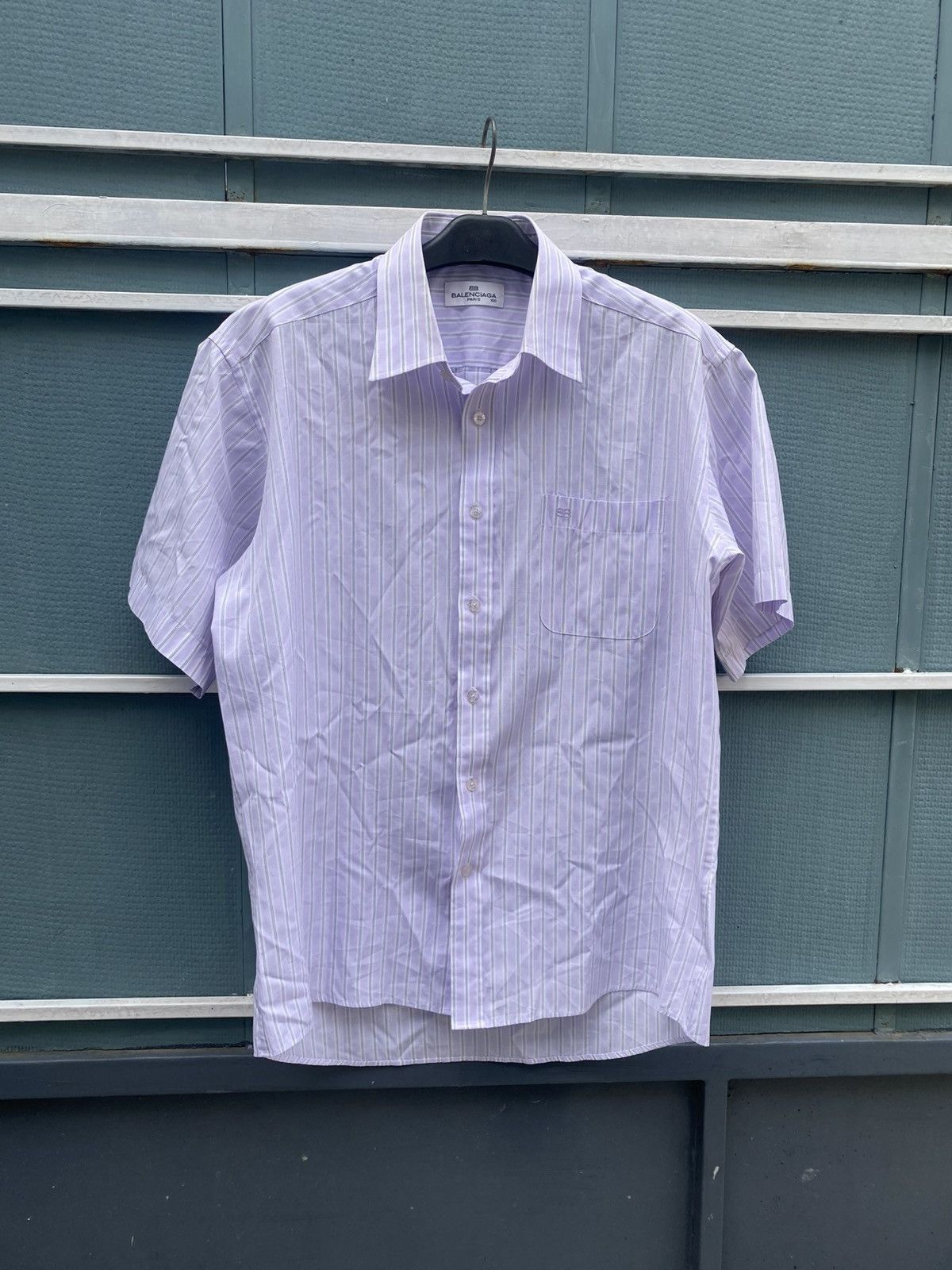 Balenciaga Vintage 90s balenciaga stripe shirts Size US L / EU 52-54 / 3 - 1 Thumbnail