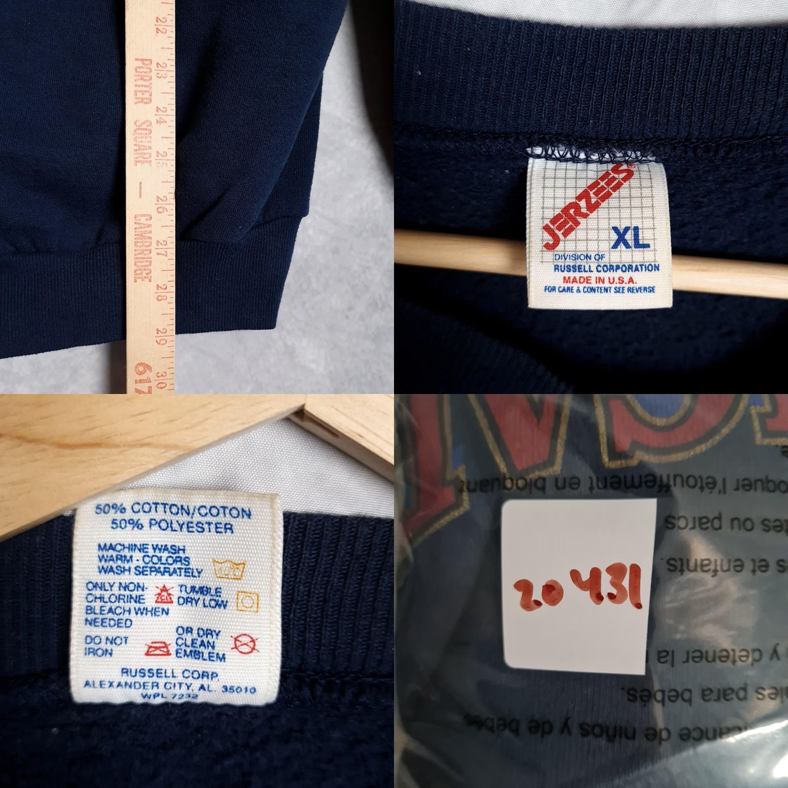 Jerzees VINTAGE Jerzees Sweatshirt Mens XL Blue Eagle Biker Rally 90s Sleeve Hit Size US XL / EU 56 / 4 - 11 Thumbnail