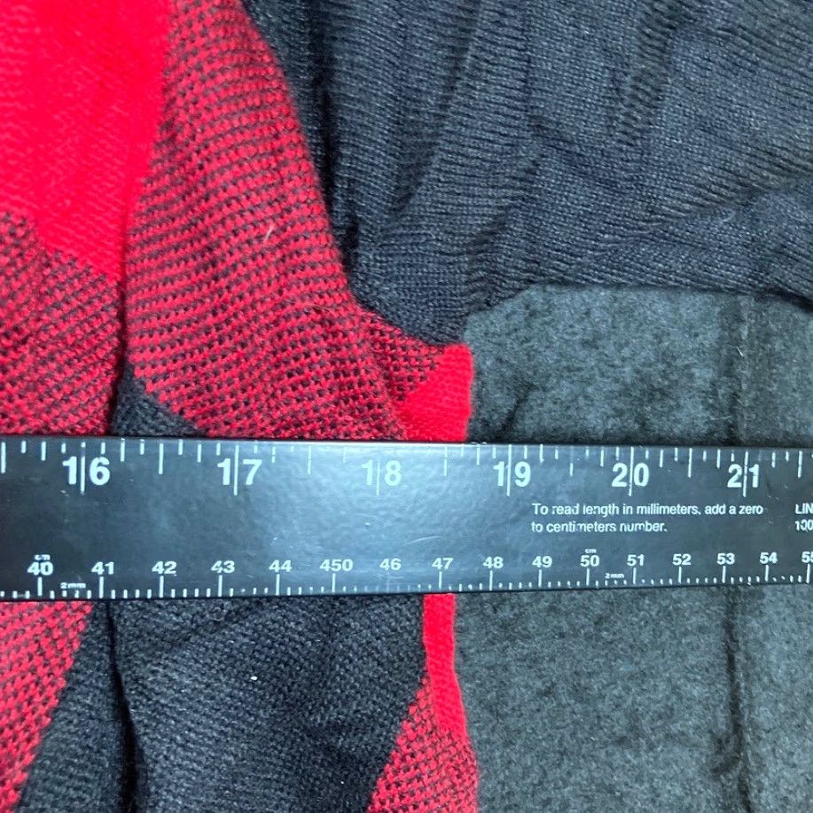 Prana Torrid Womens Sweater Red Black Plaid Open Waterfall Front Cardigan 0 Size XS / US 0-2 / IT 36-38 - 7 Thumbnail