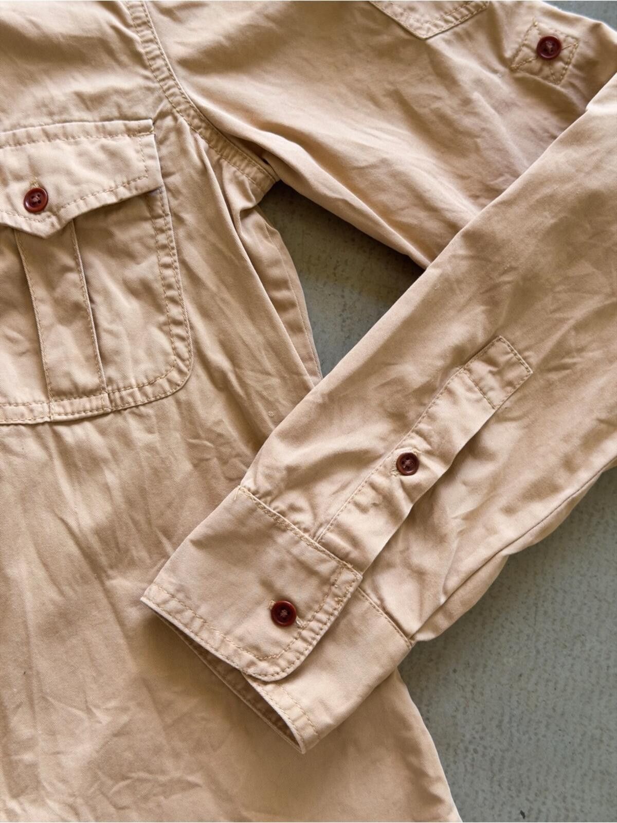 Lauren Ralph Lauren Lauren Ralph Lauren / Utility Button Down / Tan Size XS / US 0-2 / IT 36-38 - 4 Thumbnail