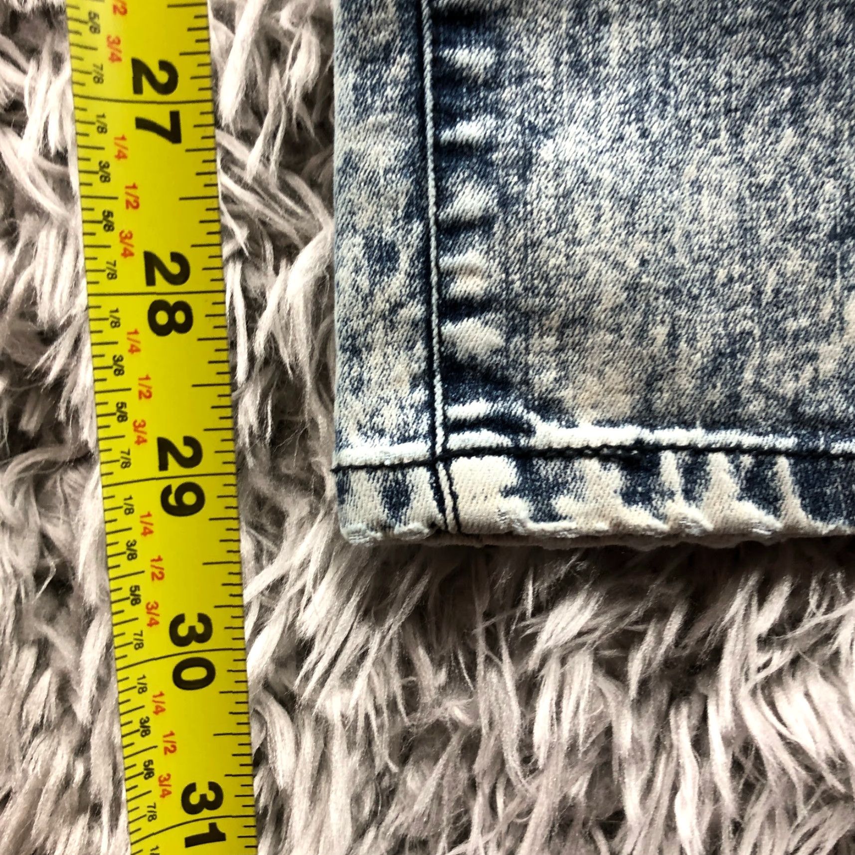 Vintage VINTAGE Crave Fame Jeans Size 3 Juniors High Rise Acid Wash Blue Denim Skinny Women Size 26" / US 2 / IT 38 - 3 Thumbnail