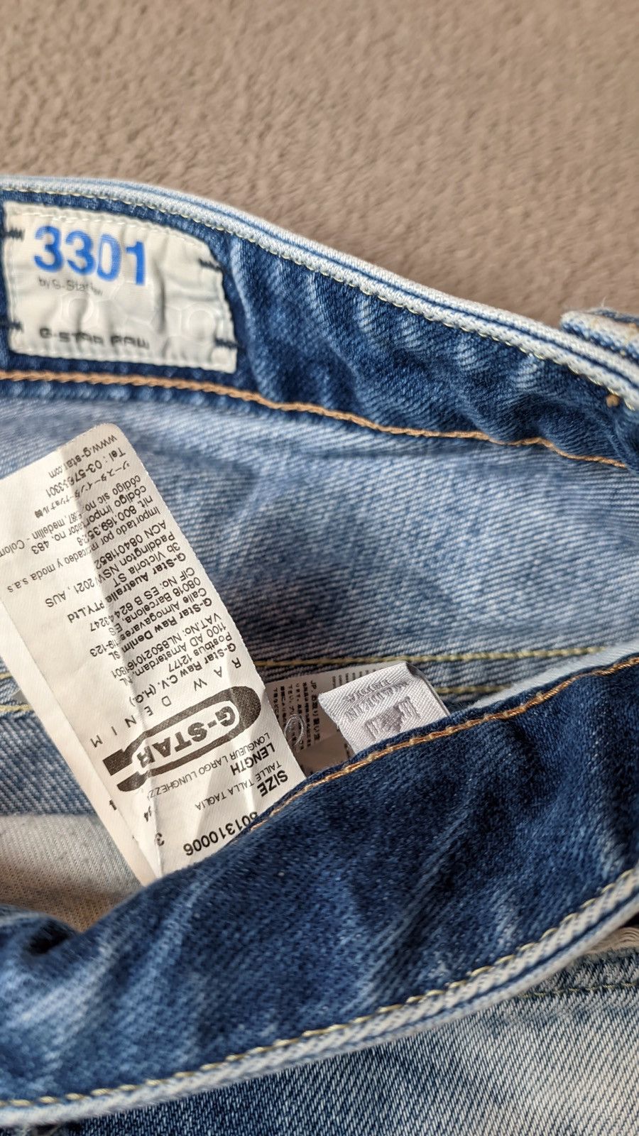 If Six Was Nine G-Star Y2K vintage faded washed denim distressed pants Size US 34 / EU 50 - 5 Thumbnail