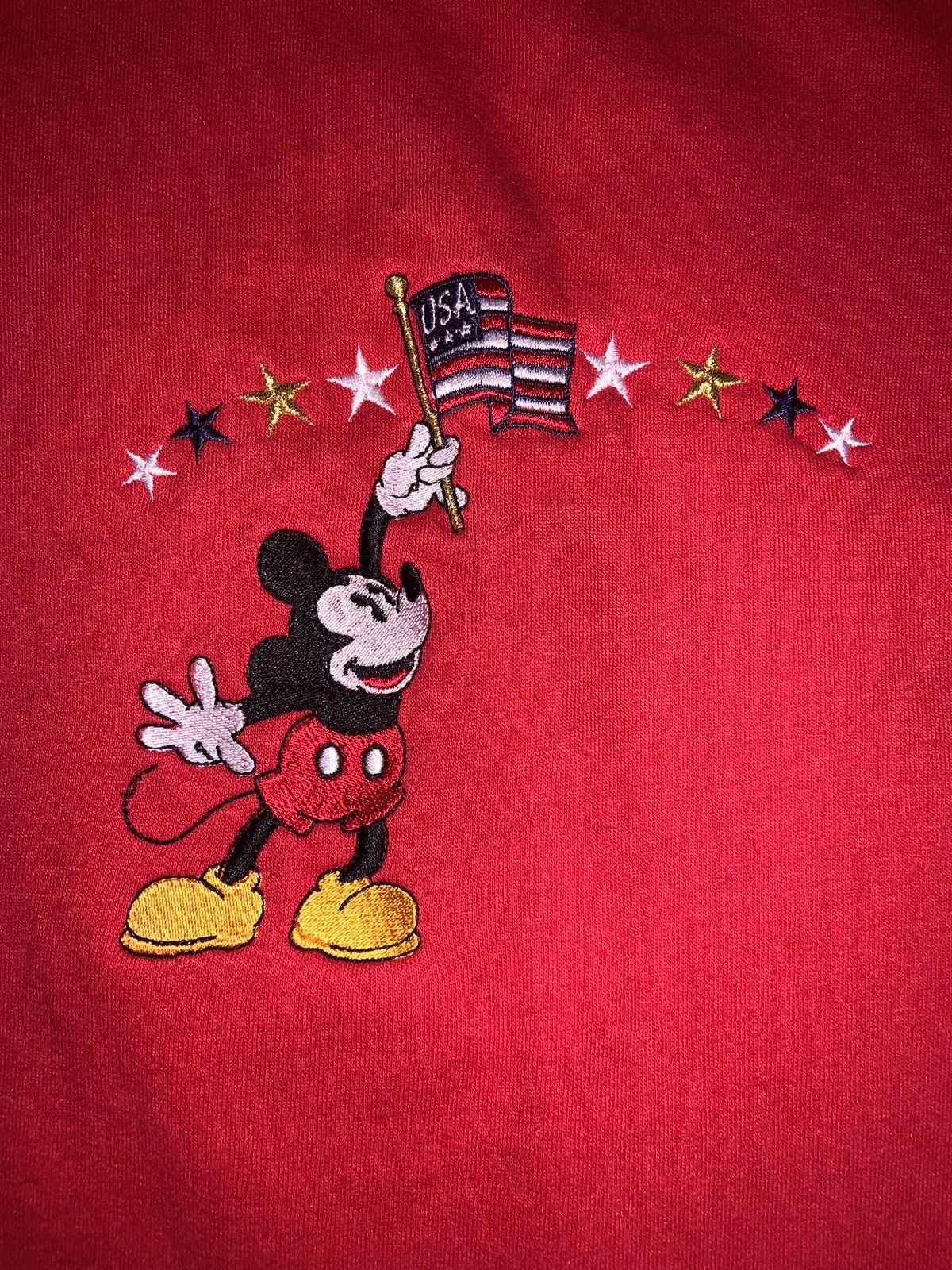 Mickey Mouse Vintage - Unisex - Mickey Mouse Sweater - Size L - Red Size US L / EU 52-54 / 3 - 2 Thumbnail