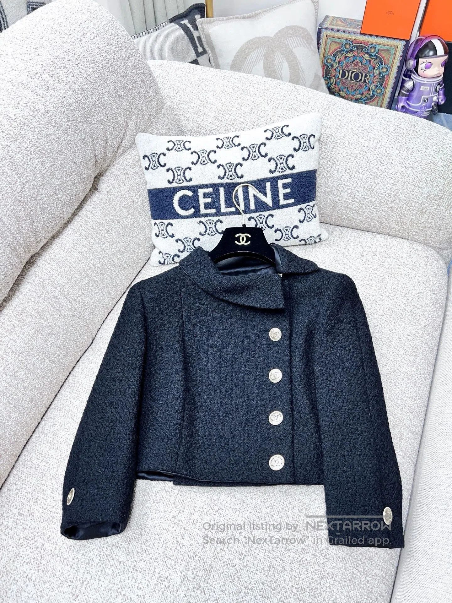 Chanel 20A Black Gold Short Jacket.