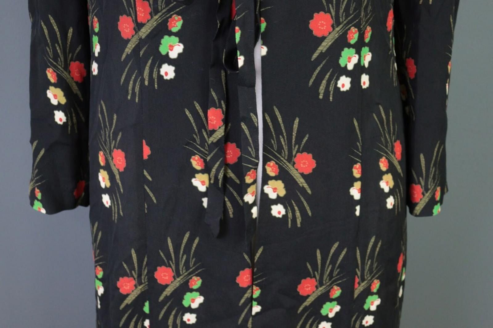 Farm Rio Rixo Black Floral Drawstring Wrape A-Line Long Dress US 6 Size M / US 6-8 / IT 42-44 - 3 Thumbnail