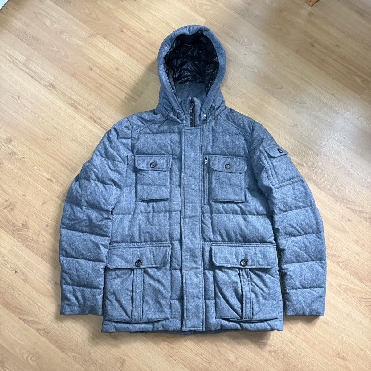 Moncler Moncler Aymon Giubbotto Hooded WOOL Down Puffer Jacket Parka Size US XXL / EU 58 / 5 - 1 Thumbnail