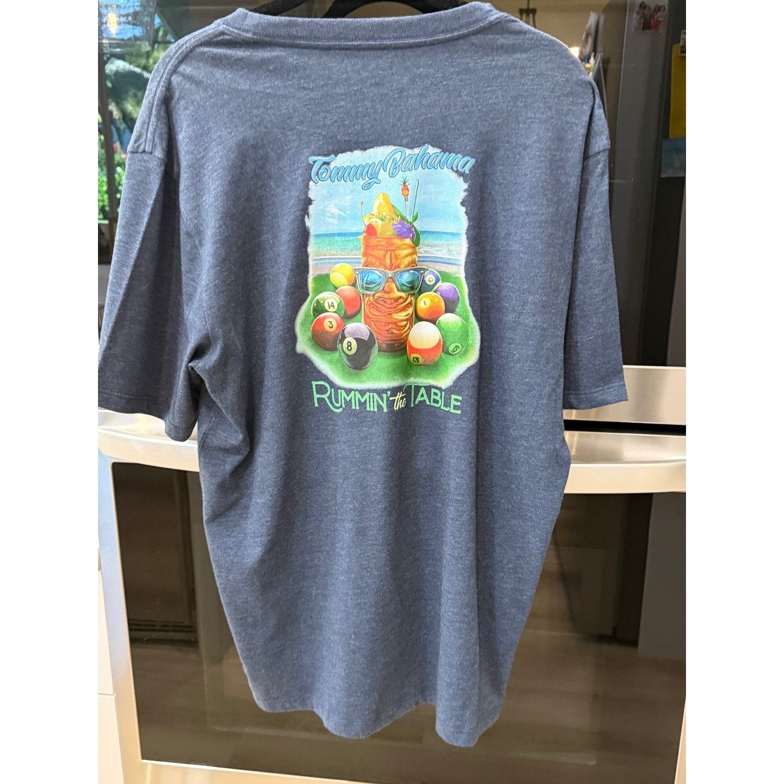 Tommy Bahama NEW TOMMY BAHAMA T-Shirt Rummin The Table Mens Medium Navy Size US M / EU 48-50 / 2 - 3 Thumbnail