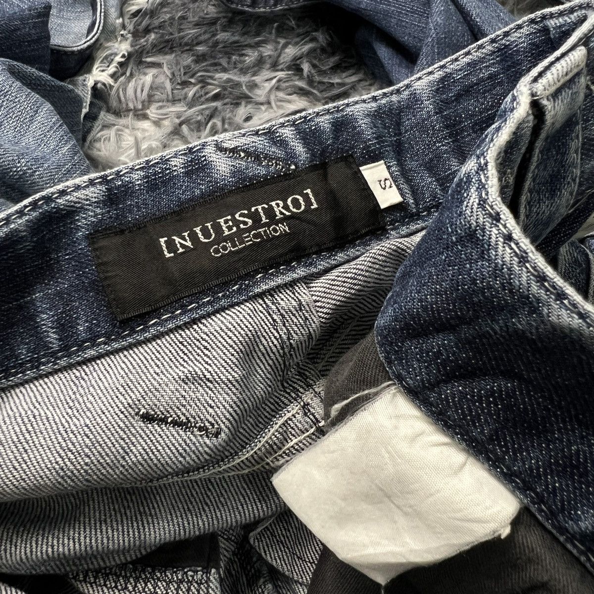Japanese Brand Nuestro Collection Distressed Denim Cargo Pants Size US 30 / EU 46 - 6 Thumbnail