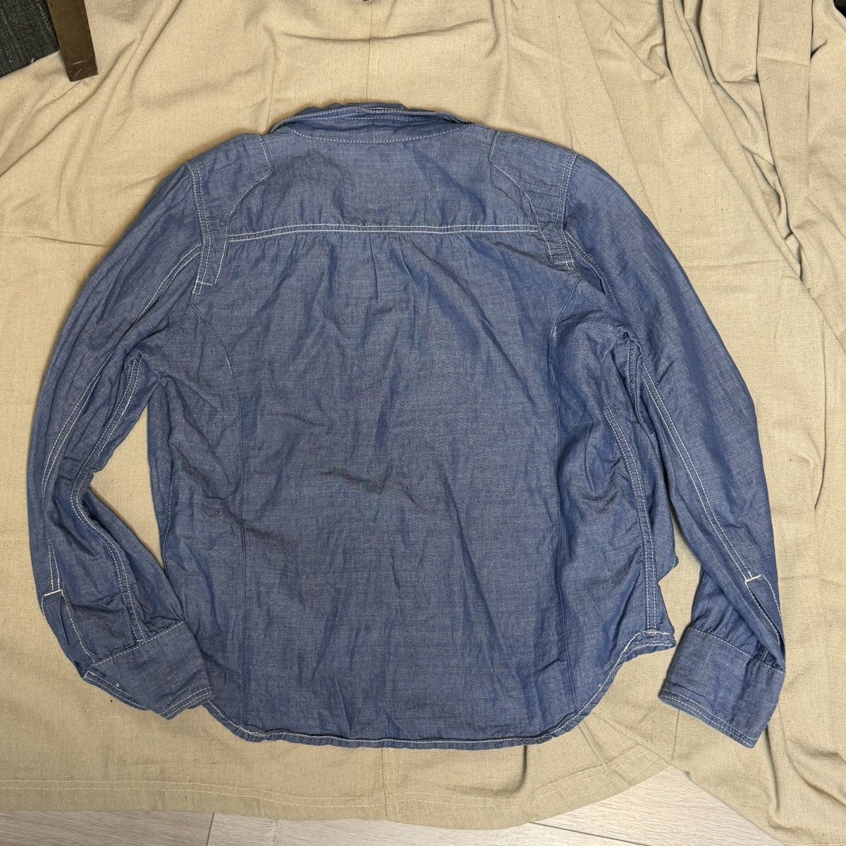 GRN [GRN] Stitched Detail Chambray Work Shirt Size US L / EU 52-54 / 3 - 7 Thumbnail
