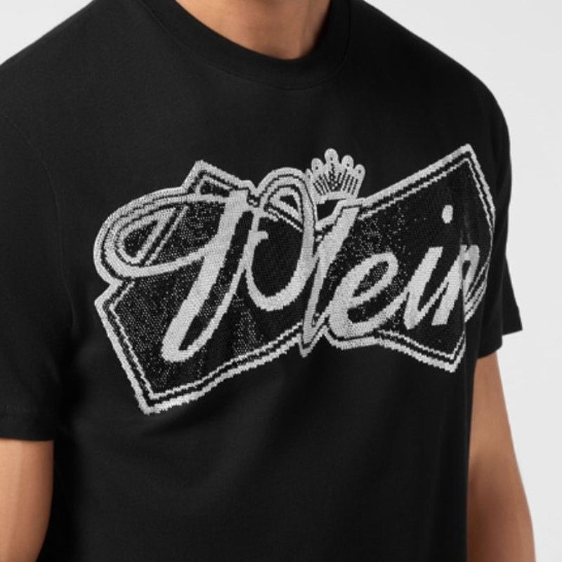 Philipp Plein Philipp Plein Black Plein Crown Stones Round Neck T-Shirt XL Size US XL / EU 56 / 4 - 10 Thumbnail