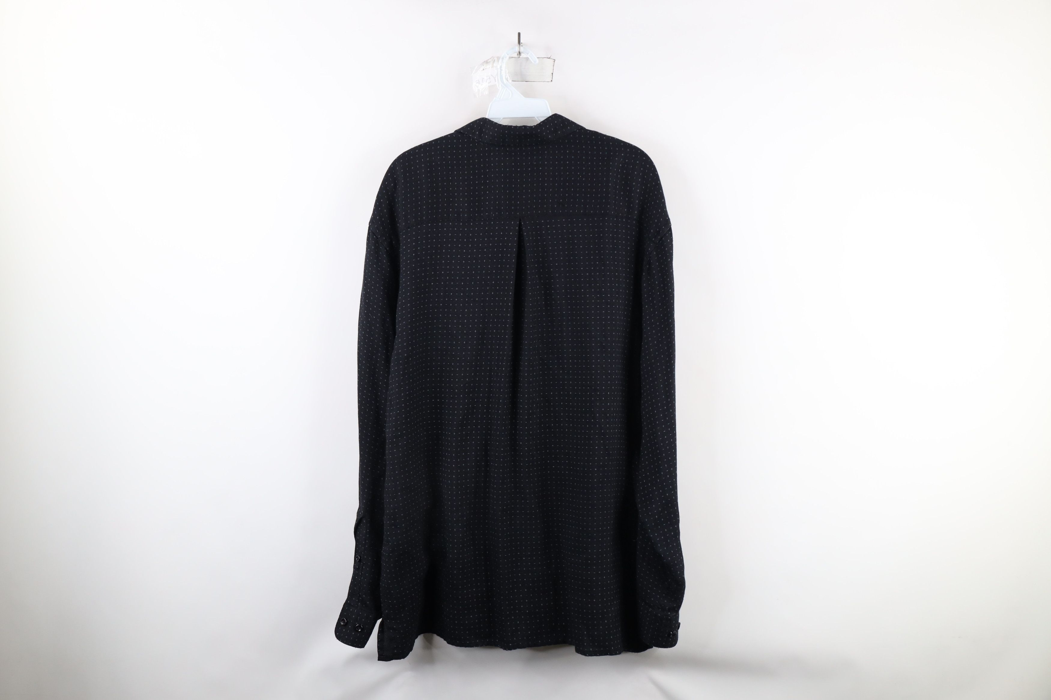 Vintage Vintage 90s Streetwear Silk Collared Button Shirt Black Size US M / EU 48-50 / 2 - 8 Thumbnail