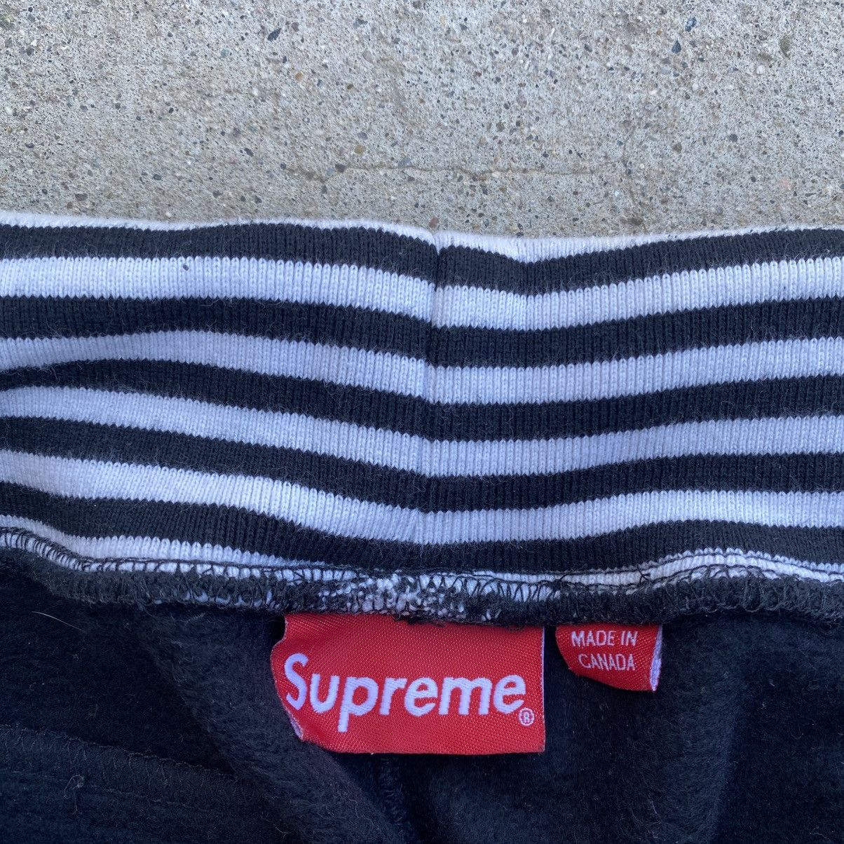Supreme Supreme Classic Logo Striped Rib Sweatpants Black 2014 Size US 30 / EU 46 - 5 Thumbnail