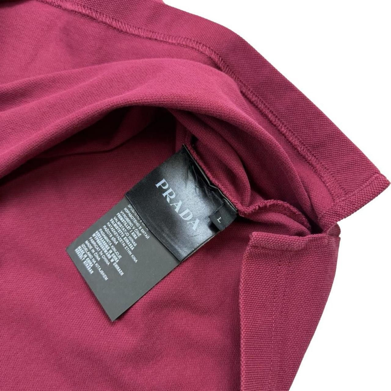 Prada Burgundy Prada Sport Red Tab Polo Shirt - Large Size US L / EU 52-54 / 3 - 7 Thumbnail