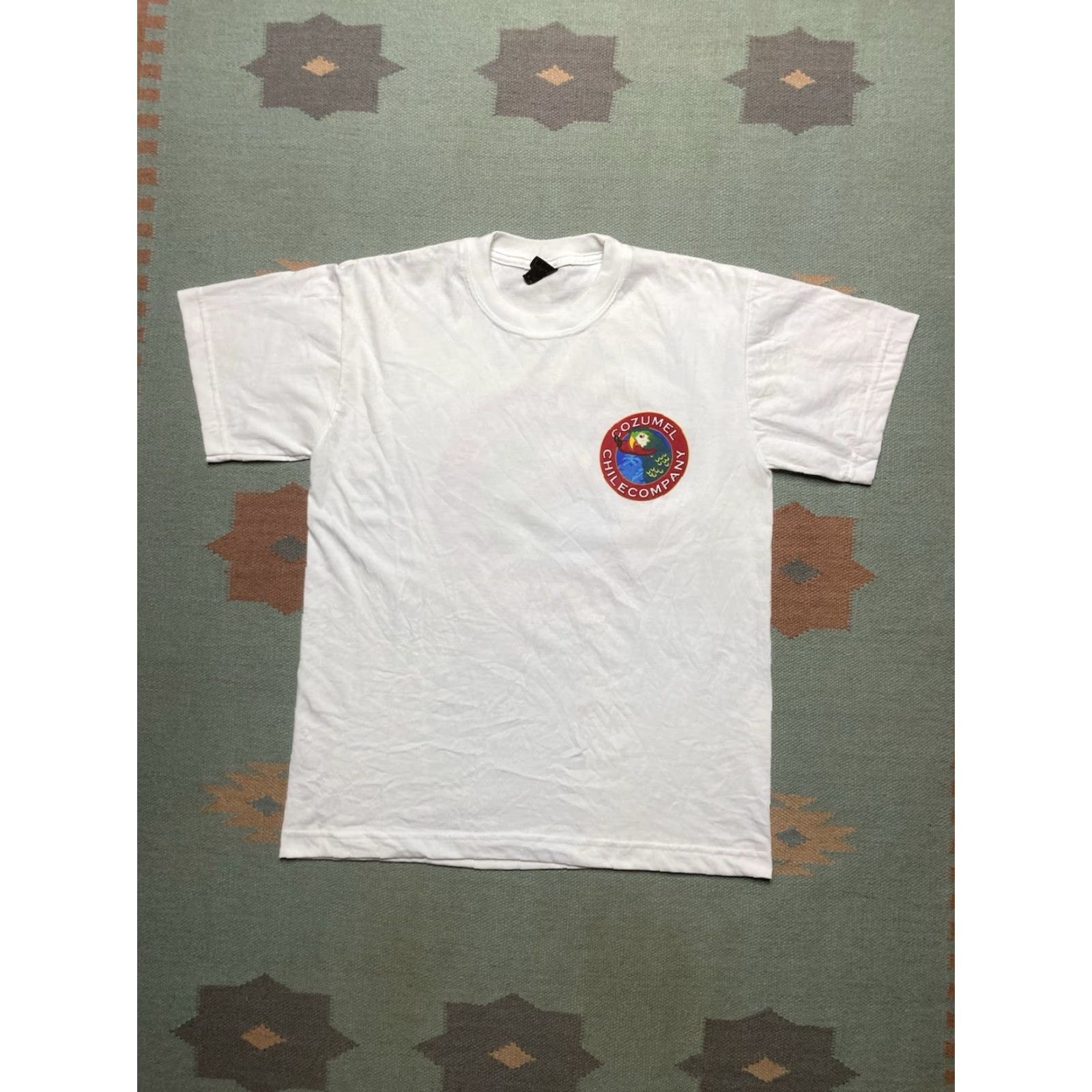 Vintage VINTAGE 90s graphic T-Shirt Cozumel Chile Company pepper parrot Mexico large Shirt Mens White 90s Size US L / EU 52-54 / 3 - 4 Thumbnail