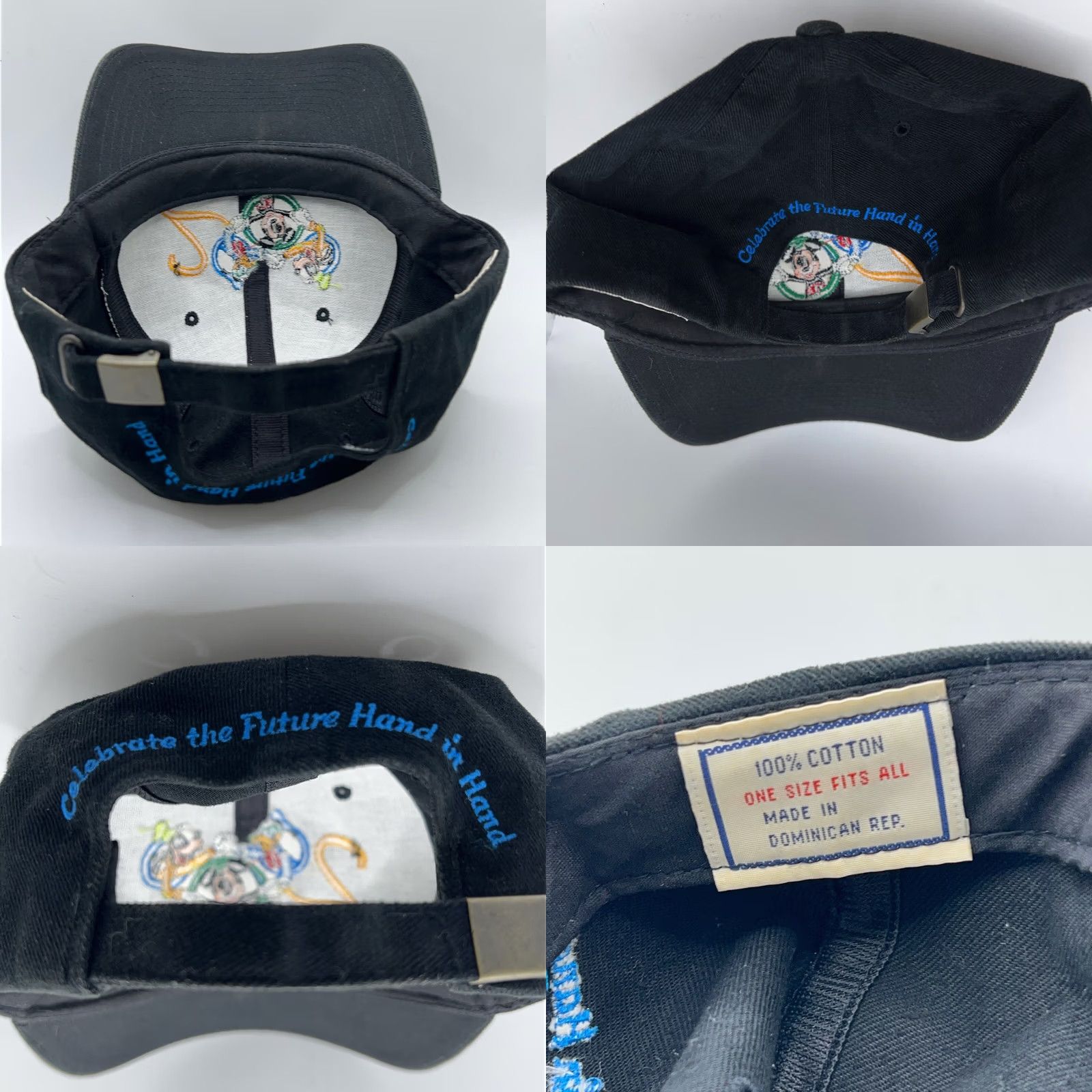 Disney VINTAGE Disney Strapback Hat Baseball Cap Adjustable Men Black 80s 90s Mickey Mouse Goofy Donald Duck y2k Size ONE SIZE - 8 Thumbnail