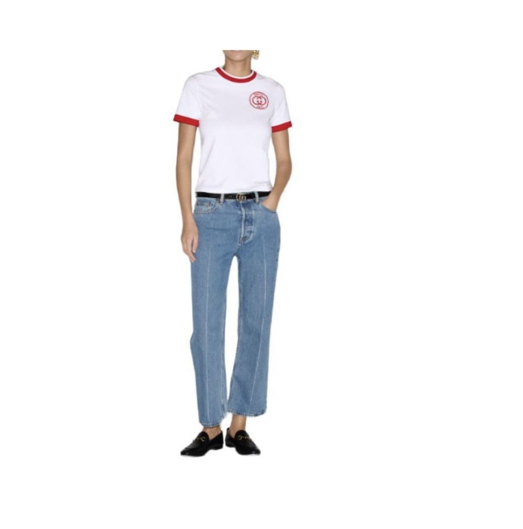 Gucci Gucci Logo Embroidered Cotton T-shirt size S 756596 Size S / US 4 / IT 40 - 2 Thumbnail