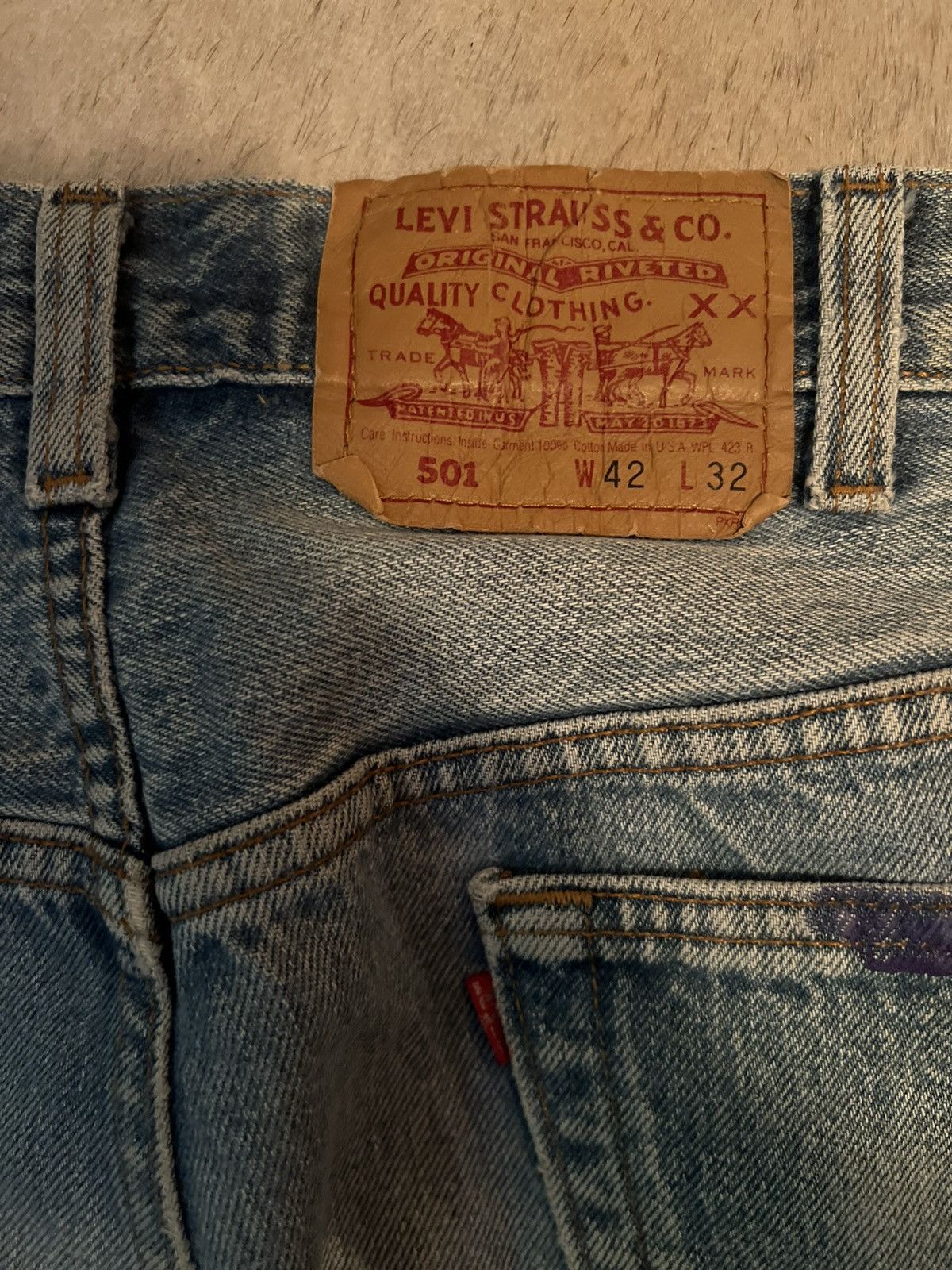 Levi's Vintage '92 Levis 501 Painter Jeans Size US 40 / EU 56 - 3 Thumbnail