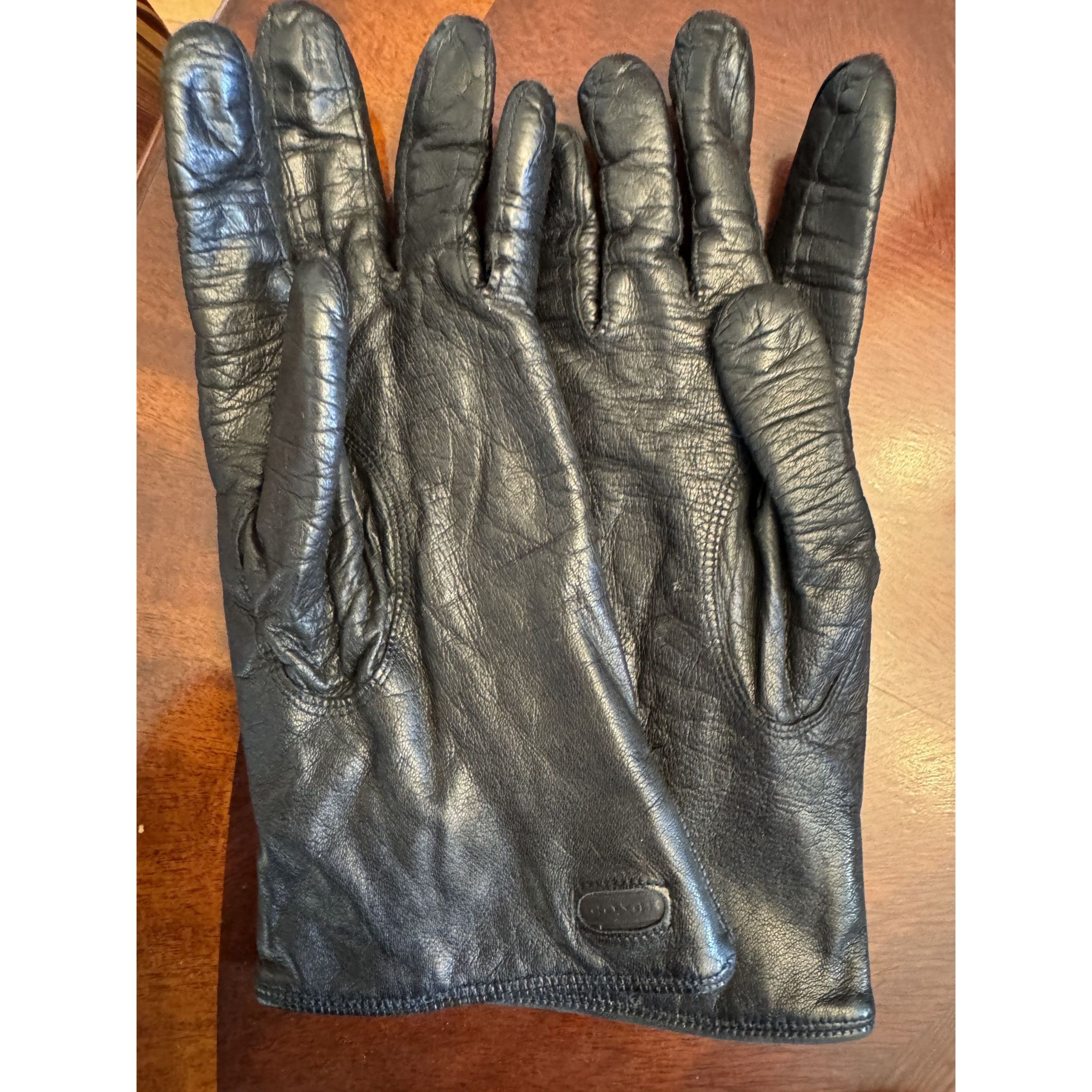 Coach Italy Coach Black Leather Gloves Ladies Size 6.5 w/Cashmere Size ONE SIZE - 4 Thumbnail
