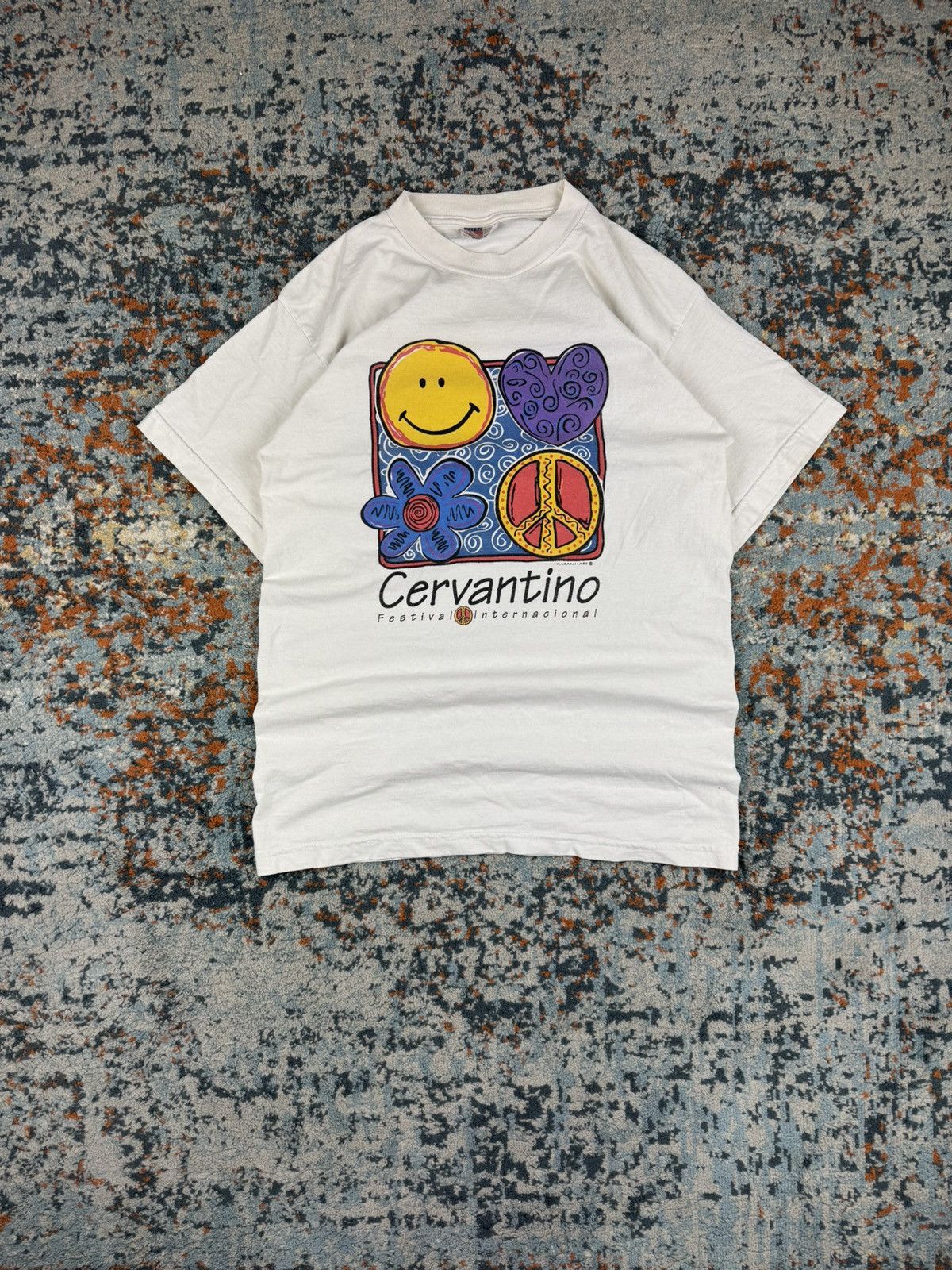 Band Tees × Vintage Vintage 90s Cervantino festival Mexico graphic tee peace Size US M / EU 48-50 / 2 - 1 Thumbnail