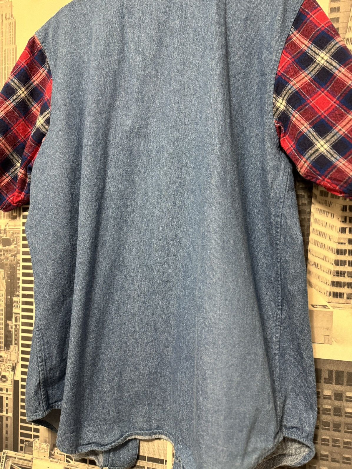 Supreme 🔥Supreme SS14 Denim Flannel Baseball Shirt Blue SZ Medium Size US M / EU 48-50 / 2 - 9 Thumbnail