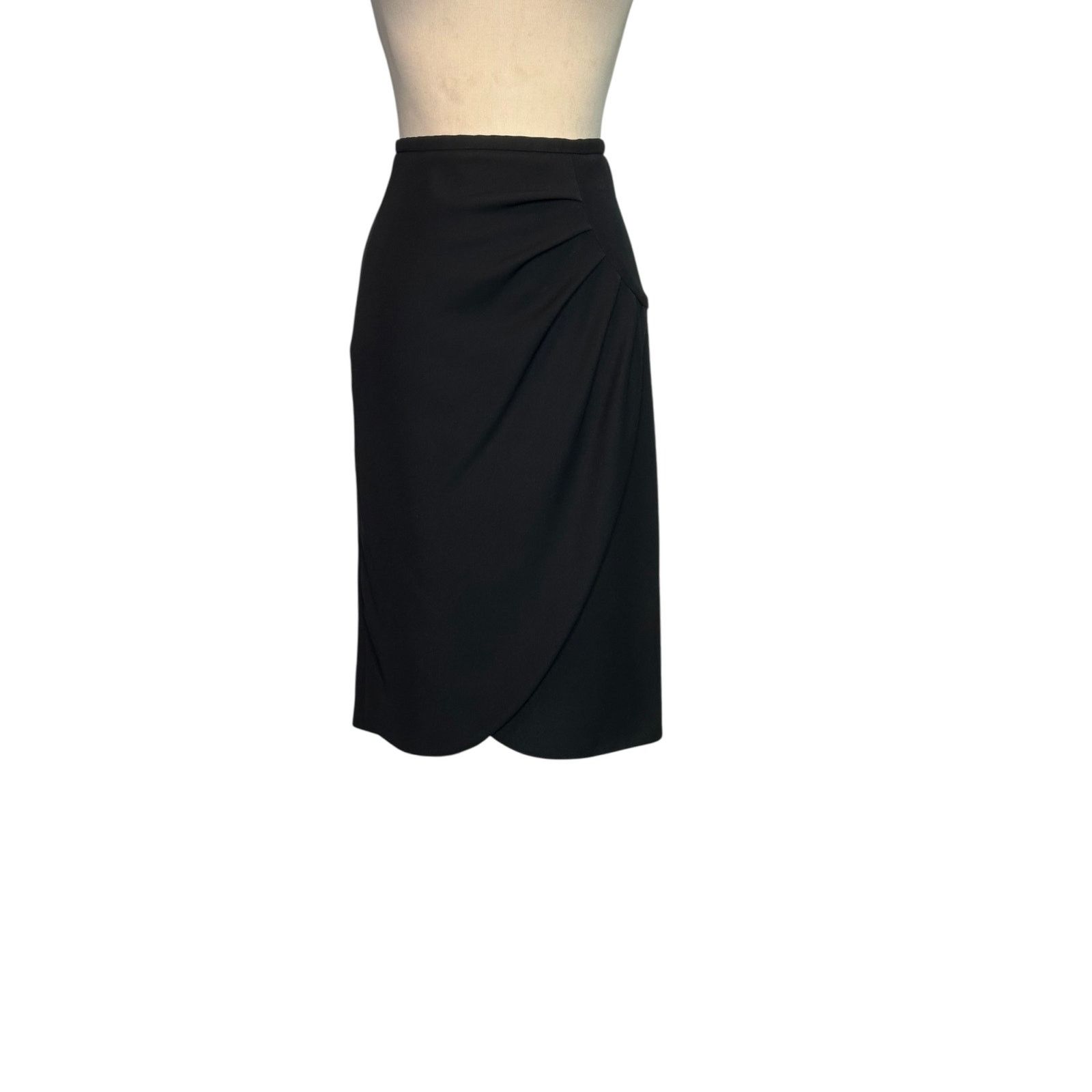 Armani Collezioni Armani Colezzioni black side ruched tulip skirt size 2 Size 28" / US 6 / IT 42 - 13 Thumbnail