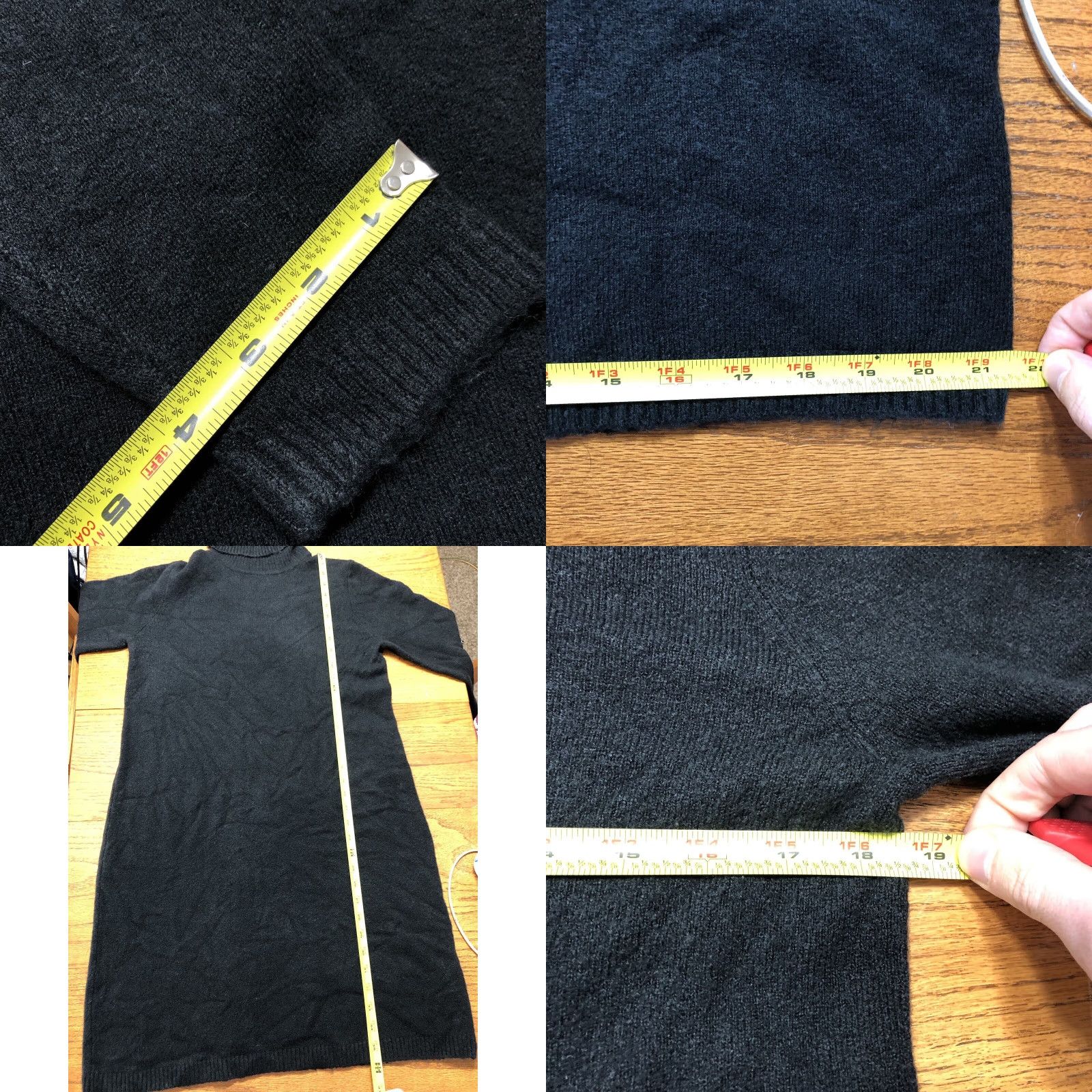 J.Crew J. Crew Sweater Dress Black Knit Wool Acrylic Polyamide Long Sleeve Turtleneck Knee Length M Womens Size M / US 6-8 / IT 42-44 - 8 Thumbnail