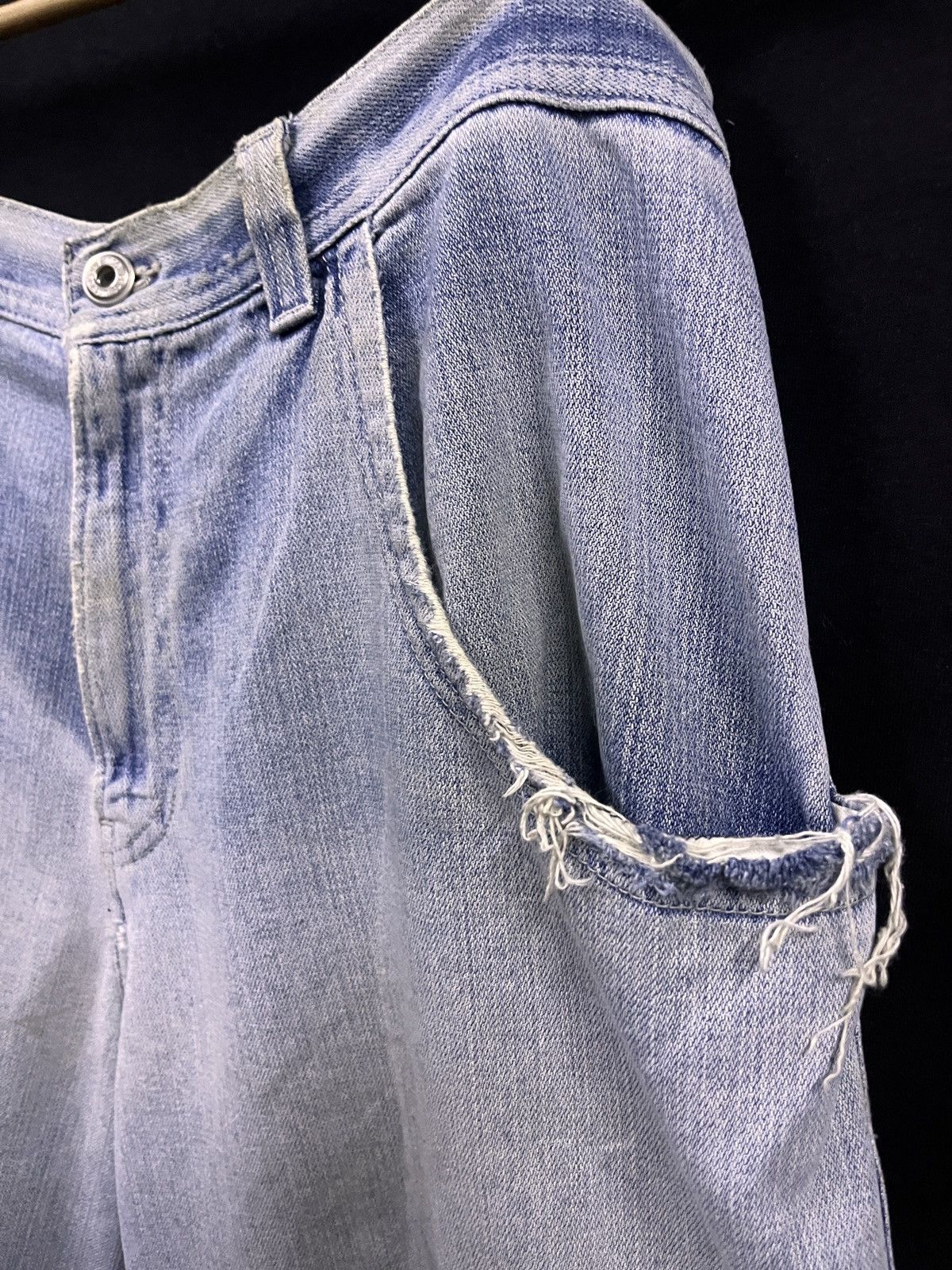 JNCO RARE‼️ VINTAGE JNCO JEANS FLAME EMBROIDERED JEANS JORTS Size US 39 - 13 Thumbnail