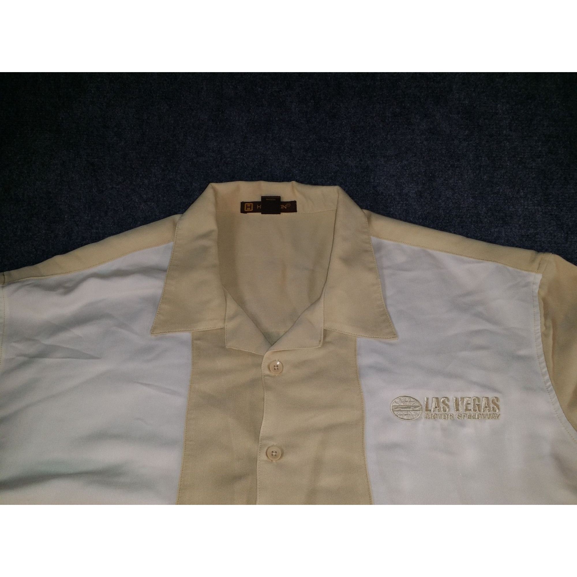 Harriton Las Vegas Motor Speedway Cubavera Button Up Shirt Men Sz XXL Size US XXL / EU 58 / 5 - 2 Thumbnail