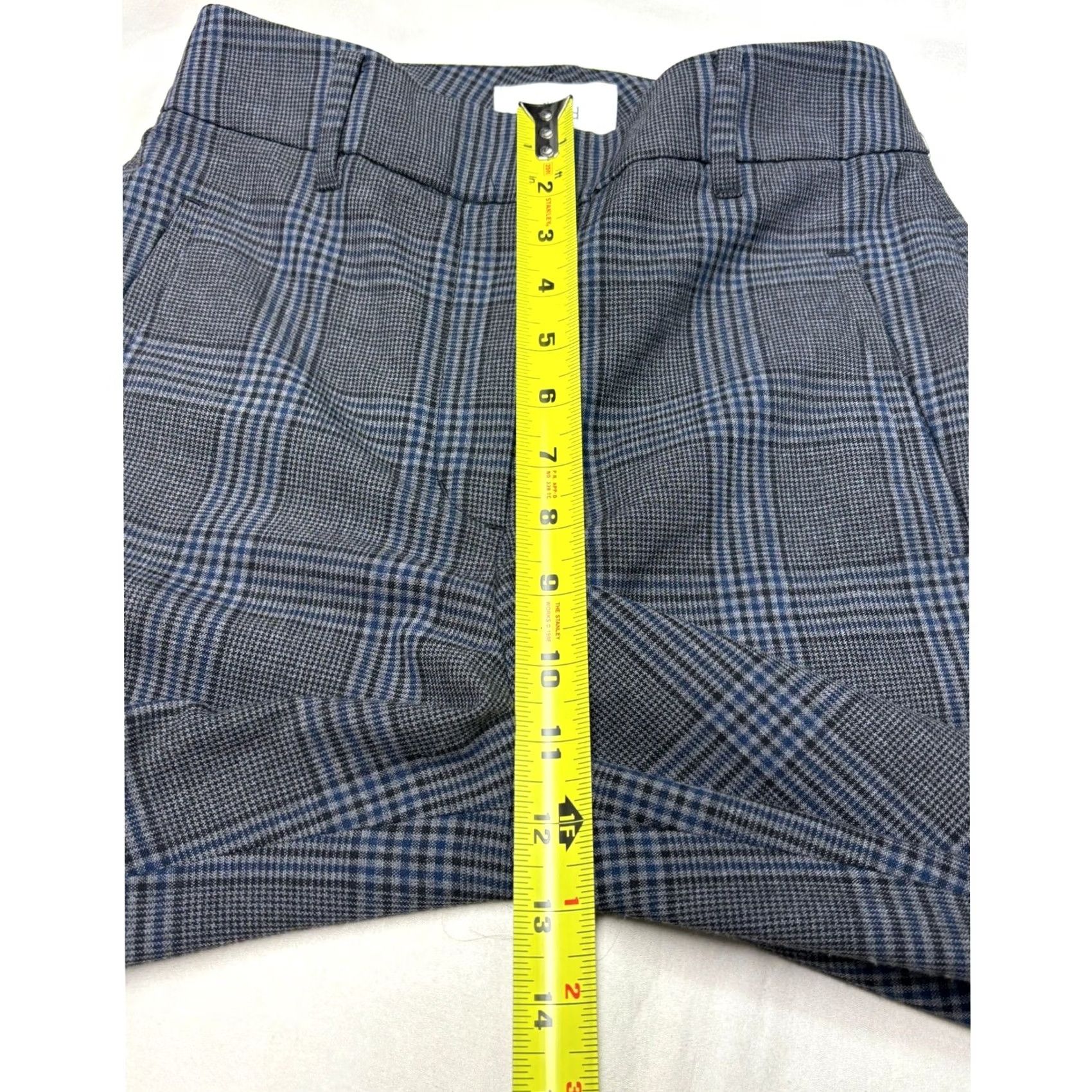 Vintage Wilfred Aritzia Plaid Wide Leg Trousers Womens 2 W26 L26 Grey Blue Glen Check Size ONE SIZE - 7 Thumbnail
