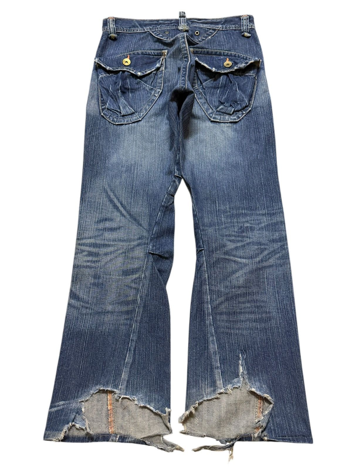 Edwin Vintage Y2K Edwin XV Tactical Pocket Blue Faded Wash Flared Size US 30 / EU 46 - 2 Thumbnail