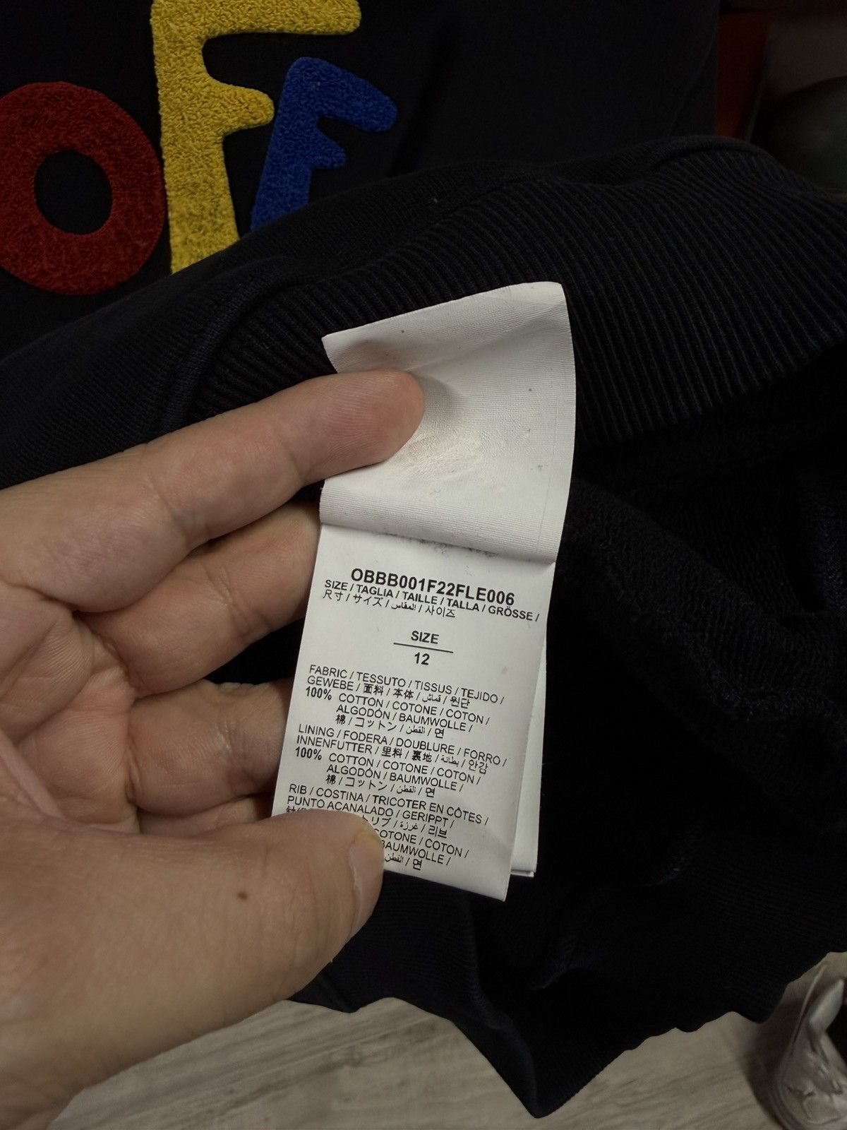Off-White Off-White Black Hoodie Virgil Abloh Sweats Fits Small Size US S / EU 44-46 / 1 - 5 Thumbnail