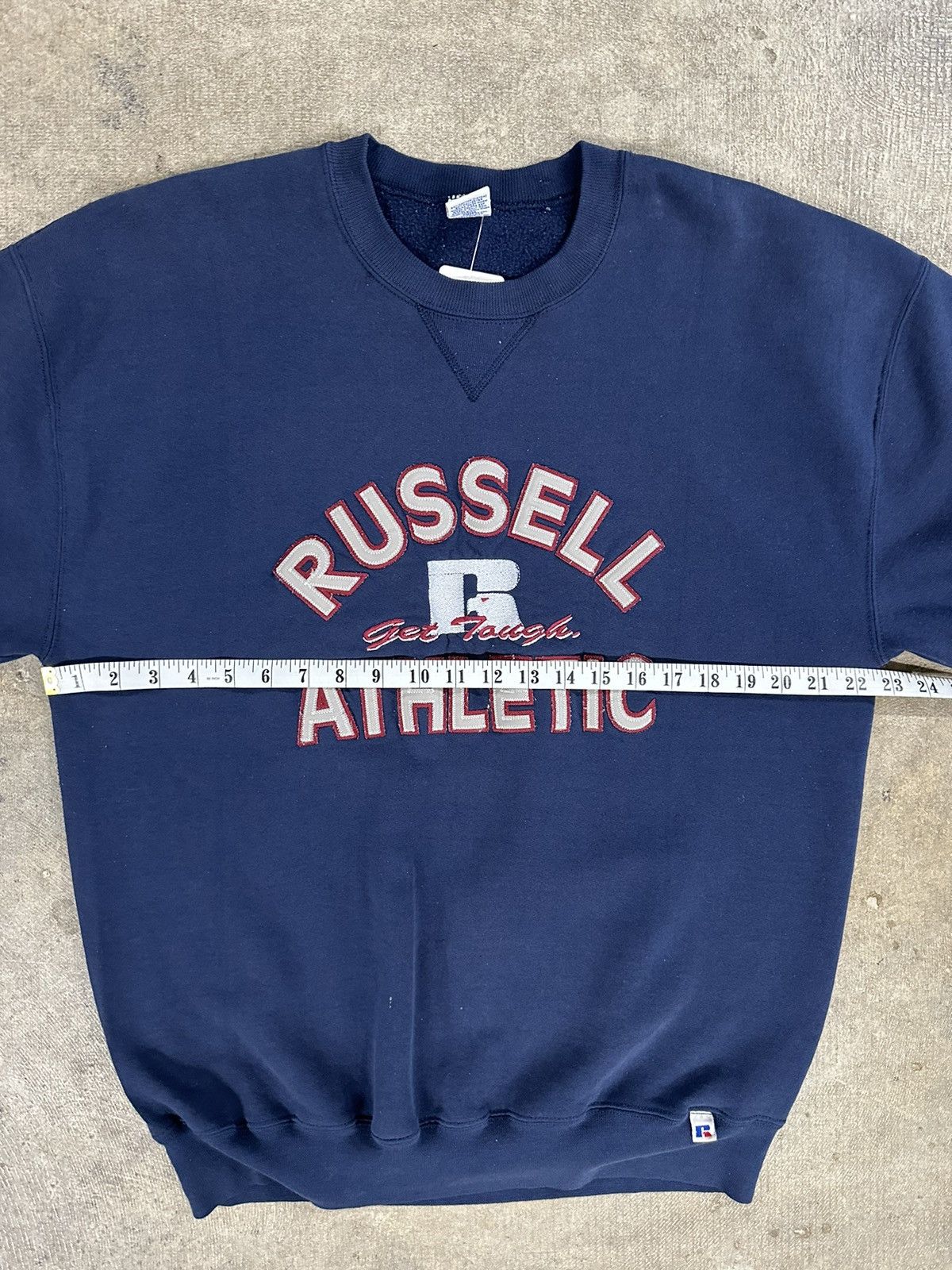 Russell Athletic × Vintage Vintage 90s Russell Athletic Navy Blue Sweatshirt Size US XL / EU 56 / 4 - 10 Thumbnail