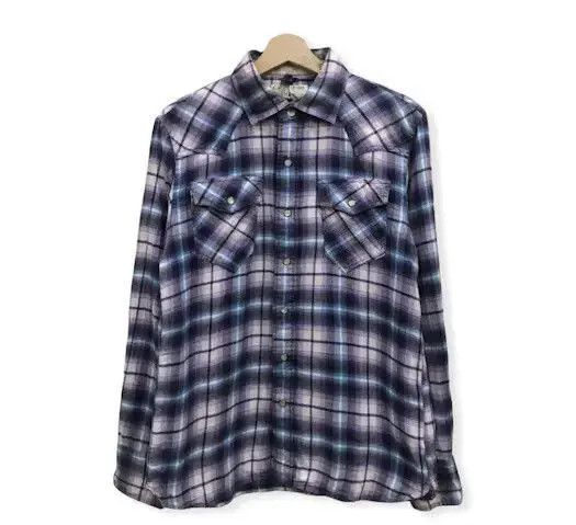 Flannel Japanese Brand Back Number Checkered Flannel Shirt Size US M / EU 48-50 / 2 - 1 Thumbnail