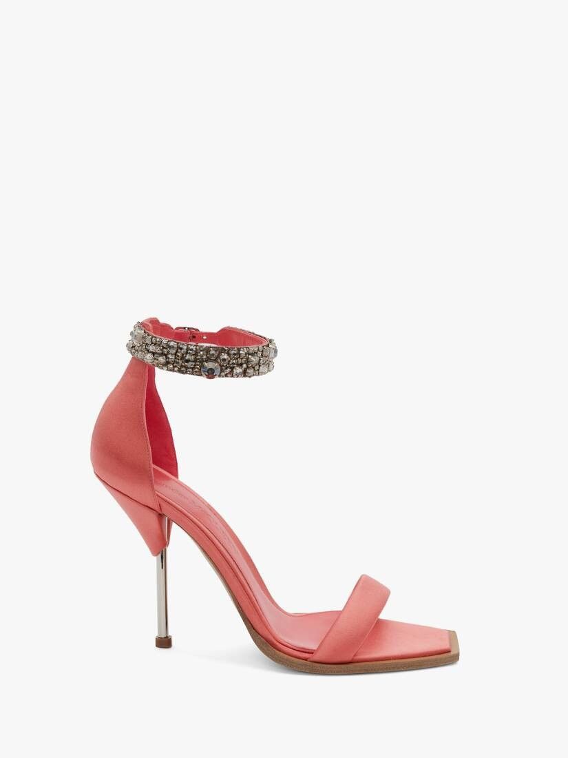 Alexander McQueen o1y0225 Sandals in Salmon Pink Size US 7 / IT 37 - 1 Thumbnail