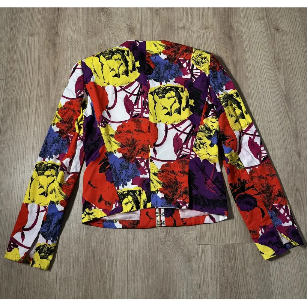 Versace GIANNI VERSACE Vintage Pop Art Blazer Jacket Rose Print IT42 Size M / US 6-8 / IT 42-44 - 4 Thumbnail