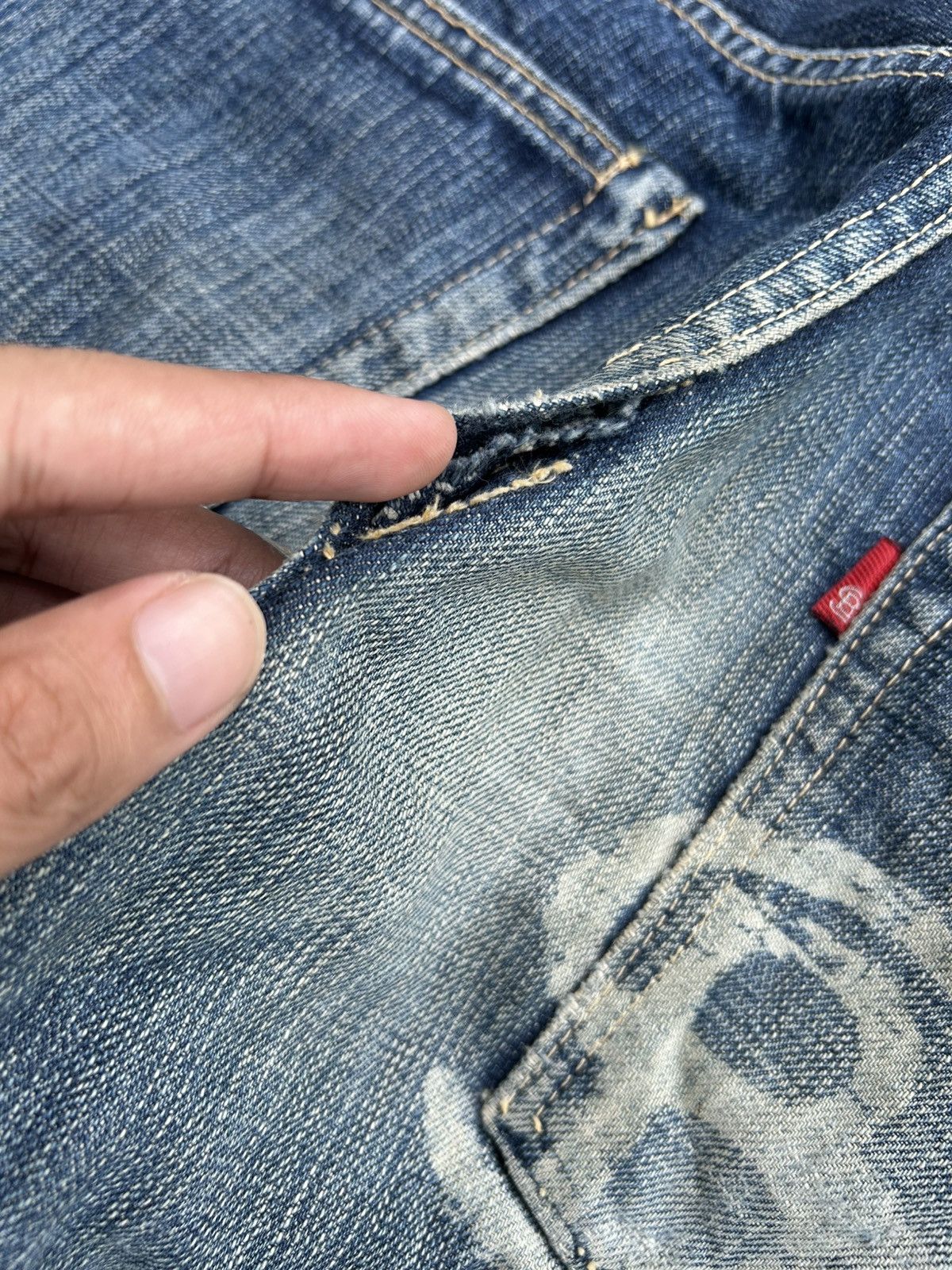 Kapital Vintage Japanese Brand Stormy Blue Selvedge Distressed Denim Size US 30 / EU 46 - 15 Thumbnail
