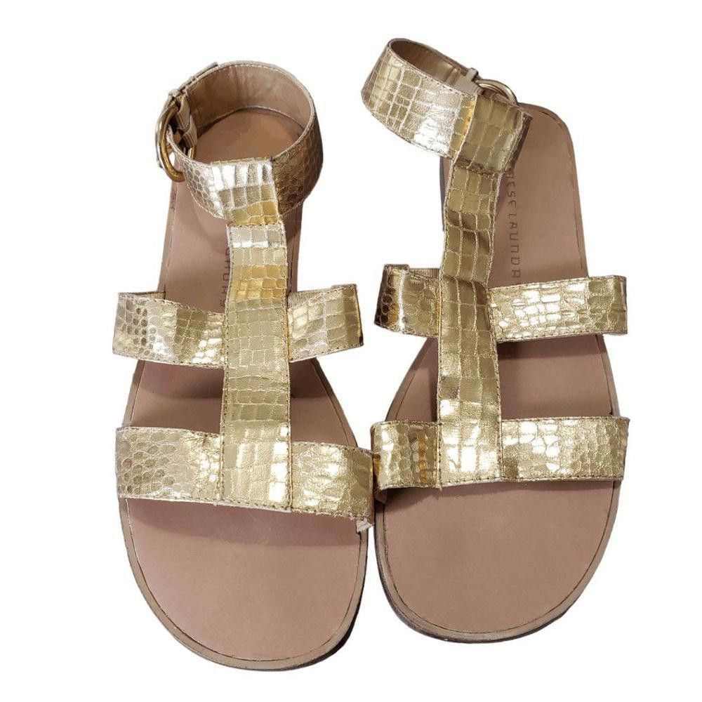 Designer CT1610a Chinese Laundry Flat Gold Roman Sandals Size 8.5 Size US 8.5 / IT 38.5 - 3 Thumbnail