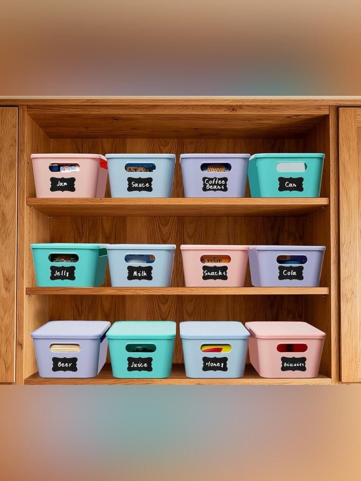 Other Chalkboard Label Stickers / 2 Sheets + 2 Markers / Organizer Size ONE SIZE - 6 Thumbnail