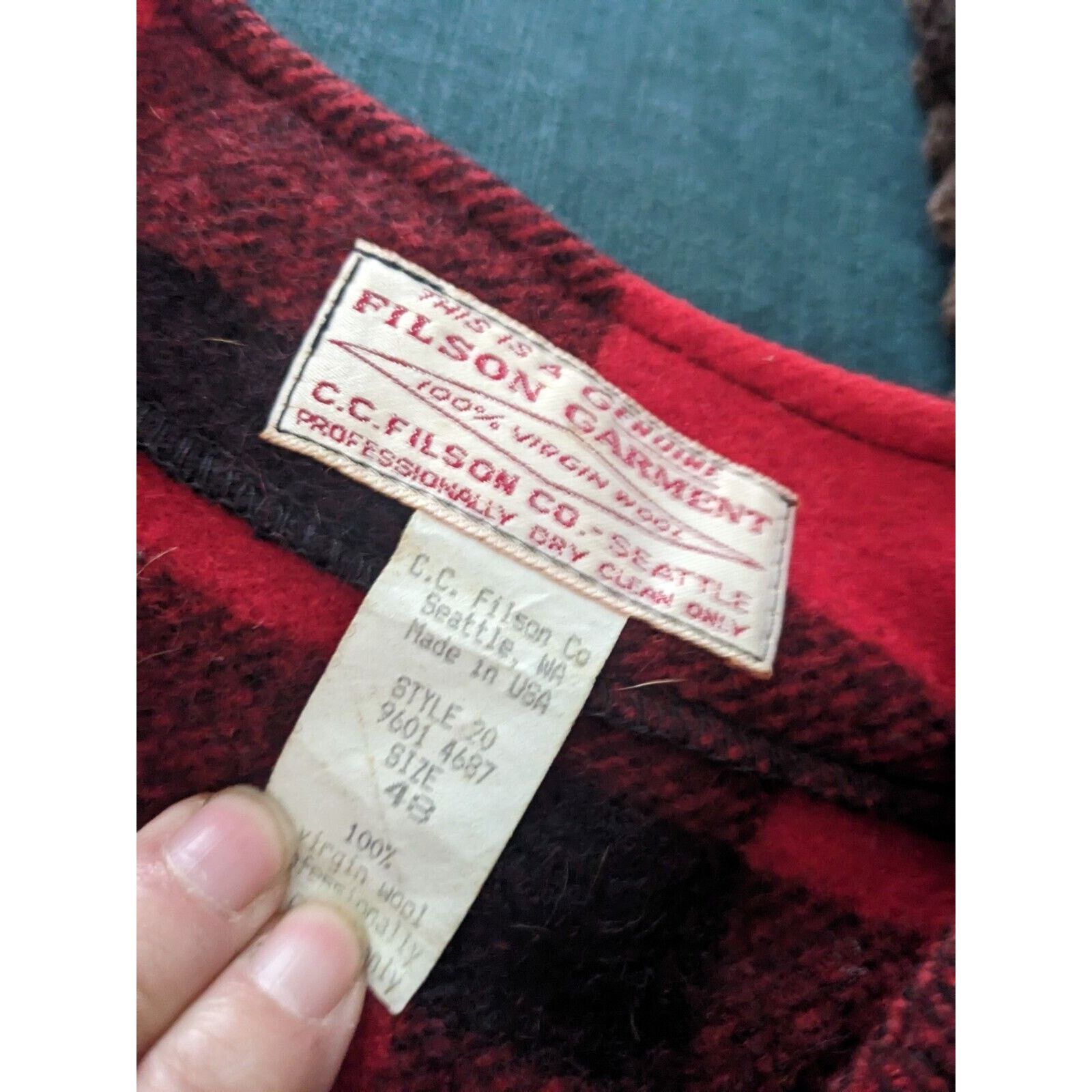 Filson Filson Red Mackinaw Style 20 Vest 100% Virgin Wool Men's 48 Size US M / EU 48-50 / 2 - 3 Thumbnail