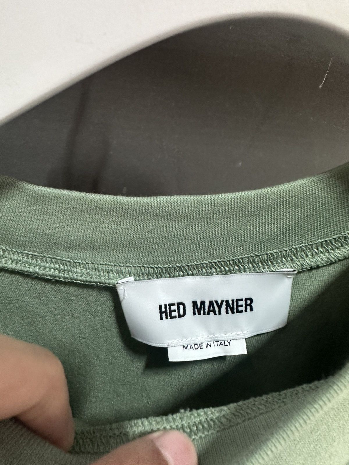 Hed Mayner Hed mayner embroidered sleeve tshirt green Size US M / EU 48-50 / 2 - 4 Thumbnail