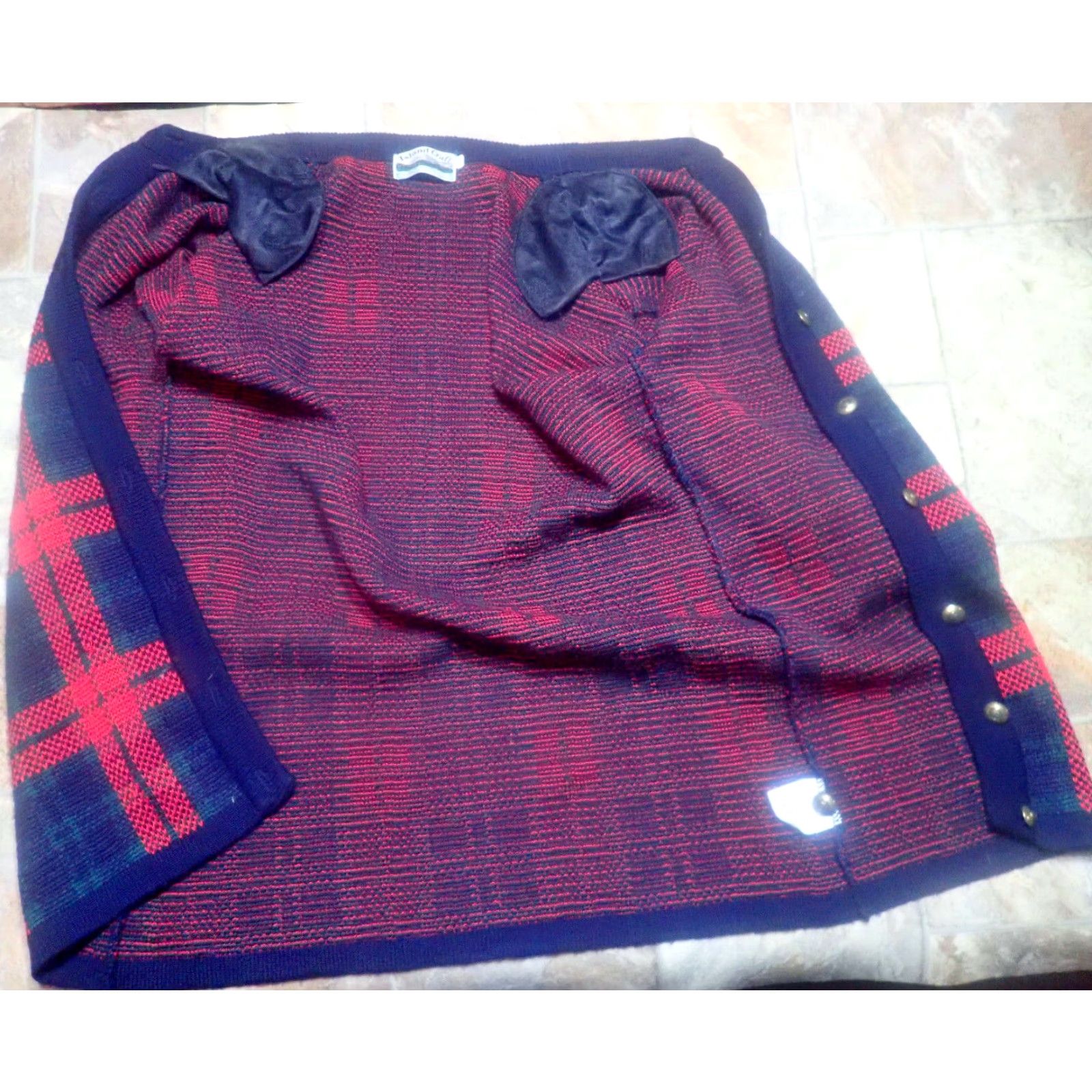 Vintage VINTAGE Island Craft Women's Plaid Cardigan Sweater Wool Acrylic Scotland 90s Casual Womens Medium Size M / US 6-8 / IT 42-44 - 7 Thumbnail