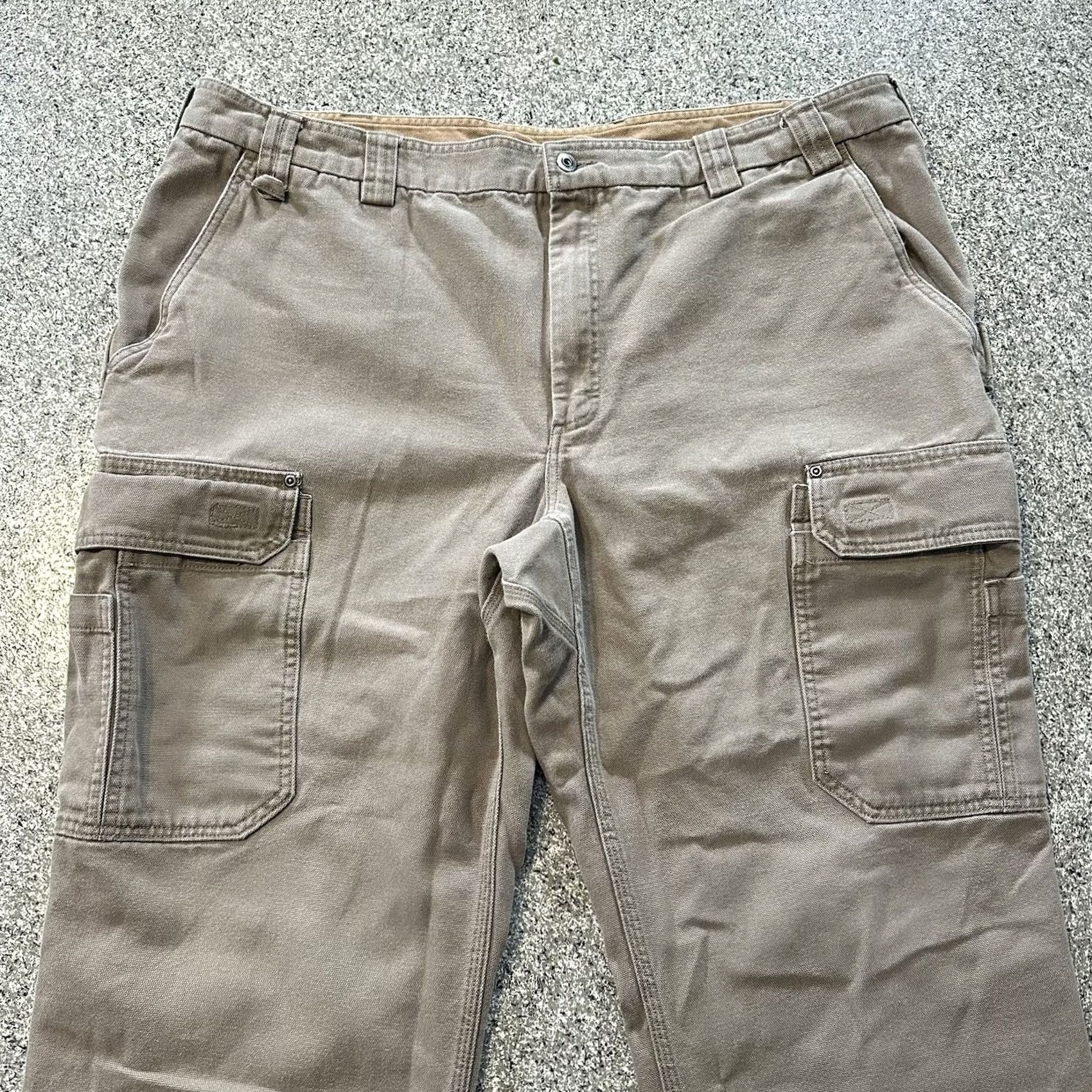 Vintage Duluth Cargo Pants Mens 46 Beiges Relaxed Canvas 5-Pocket Workwear Khaki Casual Pants Mens 46x30 (46x28) Size US 30 / EU 46 - 2 Thumbnail