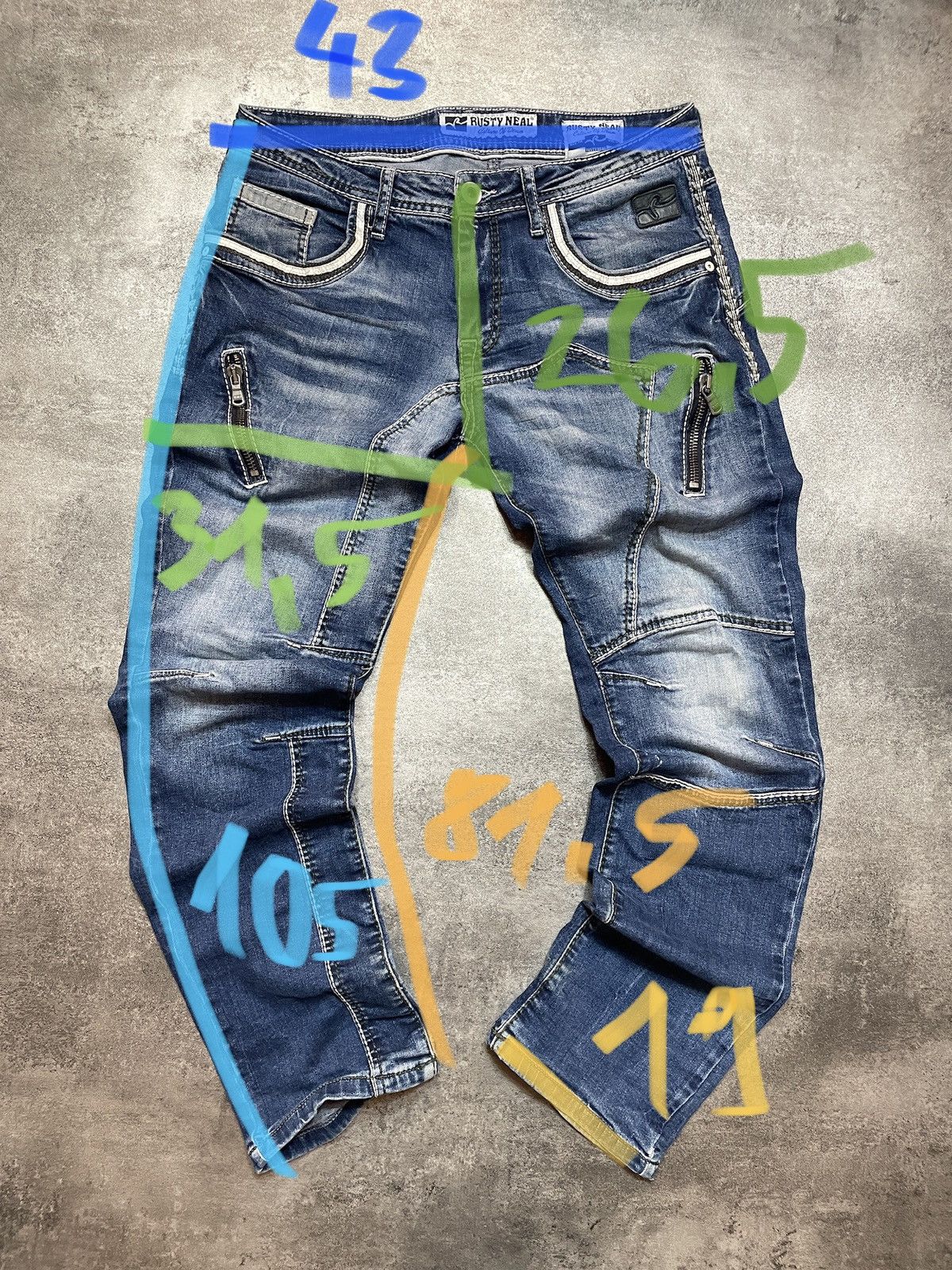 Vintage 🔥RARE🔥Vintage Y2K Denim Jeans Streetwear Rare Size US 31 - 19 Thumbnail