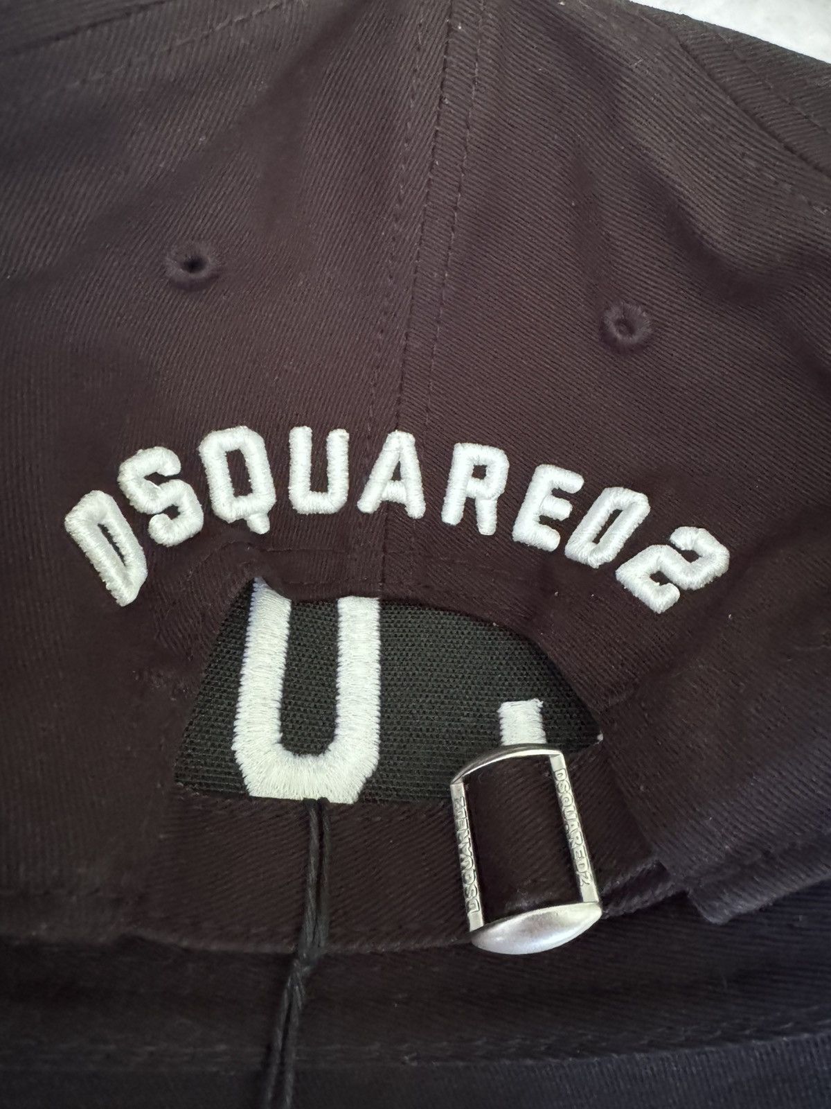 Dsquared2 DSQUARED2 Black ICON Baseball Cap White Logo BNWT Size ONE SIZE - 5 Thumbnail