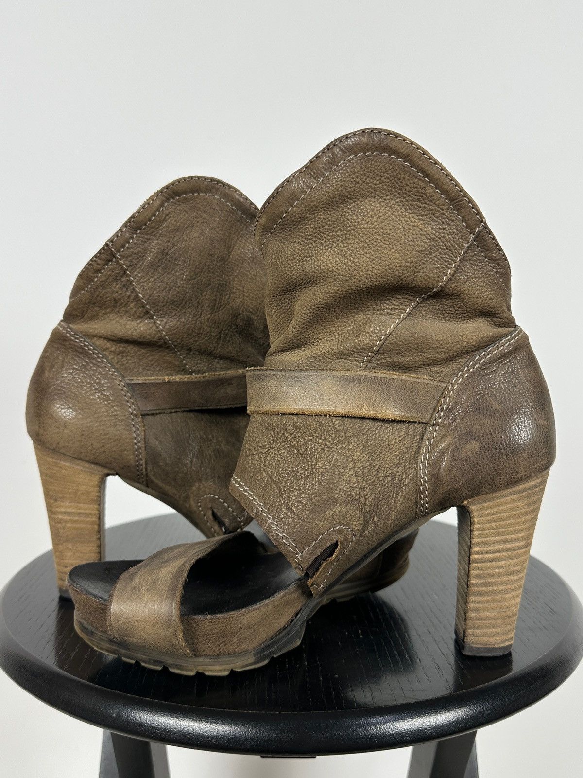 A.S.98 A.S.98 Airstep Brown Leather Ankle Strap Sandals Heels Size US 7 / IT 37 - 13 Thumbnail